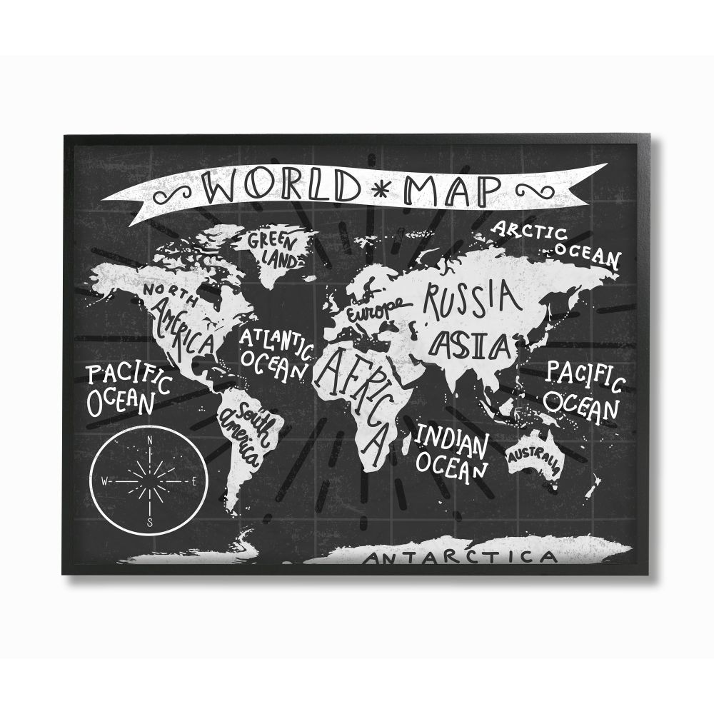 black and white world map for kids