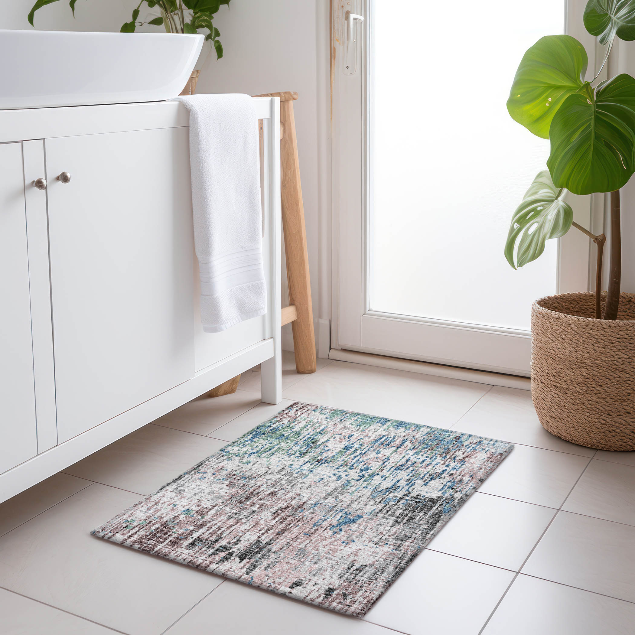 Addison Rugs AMF66MU20X30 Mayfield AMF66MU 2 x 3 (ft) Loomed Polyester Multi Rectangular Indoor Abstract Machine washable Area rug
