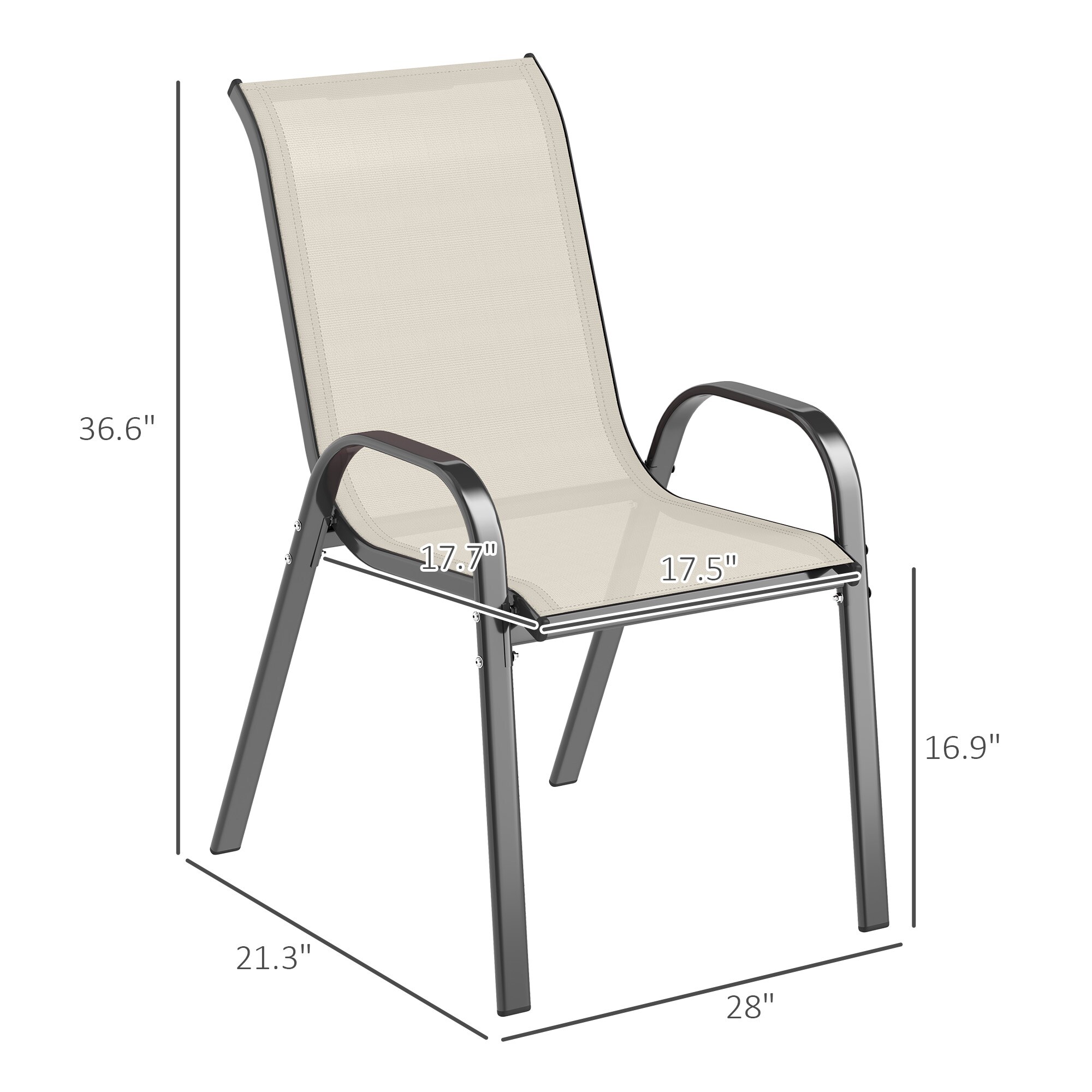 Outsunny 84G-668V01BG Patio-Chairs - View #3