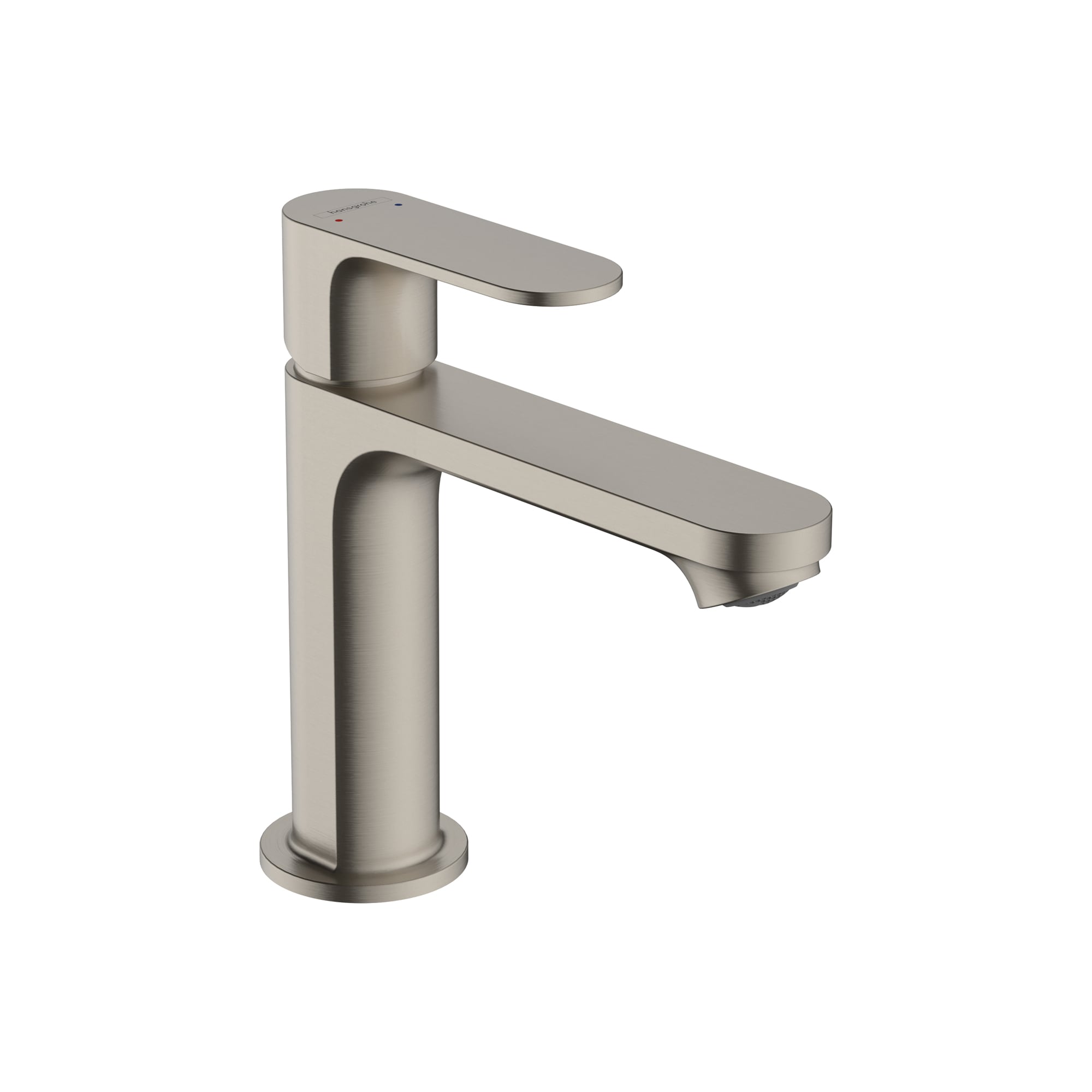 Hansgrohe 72517821 Rebris S Brushed Nickel Single hole 1-handle WaterSense Low-arc Residential Handle Bathroom Sink Faucet with Drain