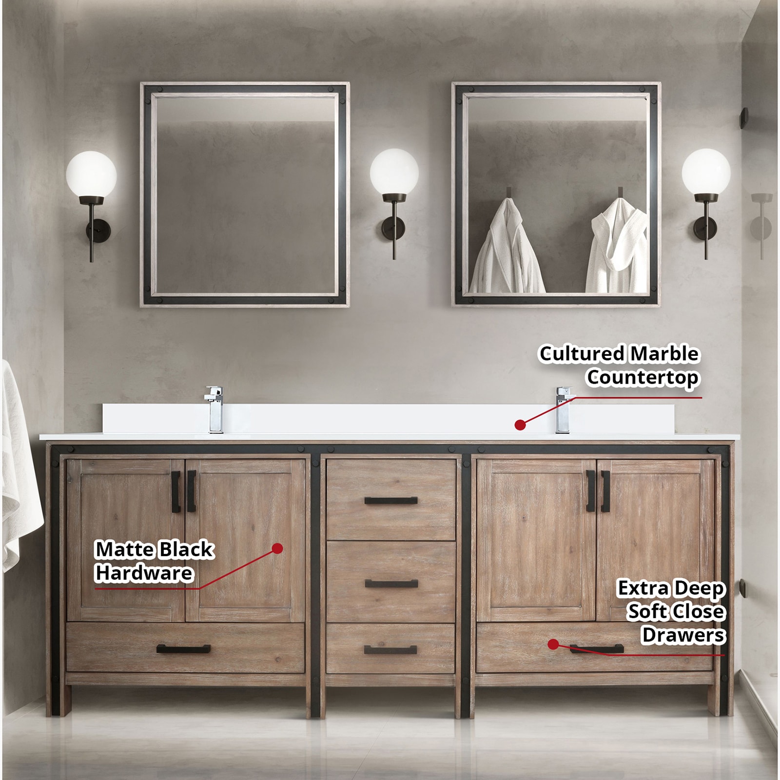 Lexora LZV352284SNJSM34F Bath-Vanity-Combo - View #8