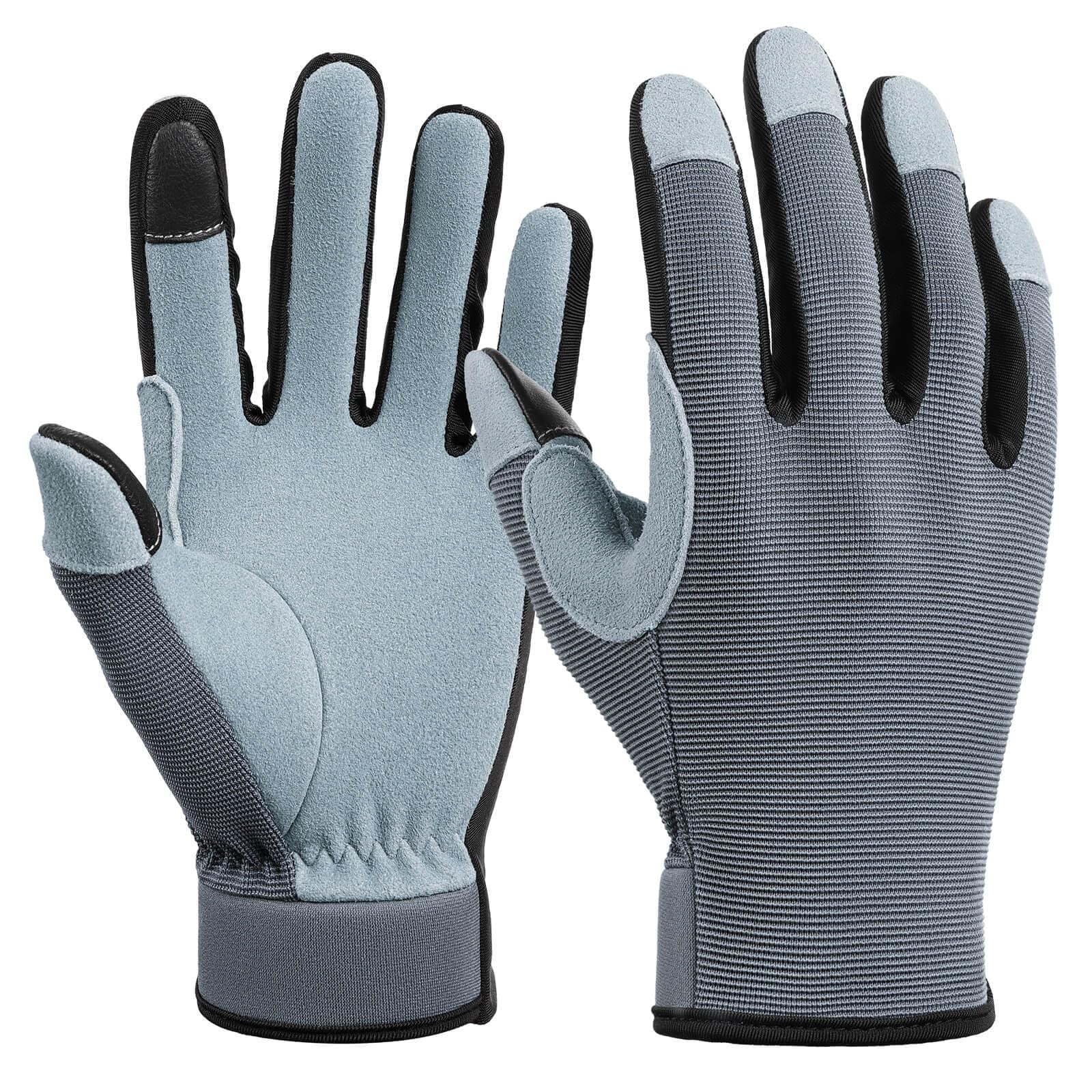 Etokfoks  Deerskin Replacement Work Gloves Women Touchscreen Garden Gloves Thorn Proof Breathable Grip for Yard Tasks