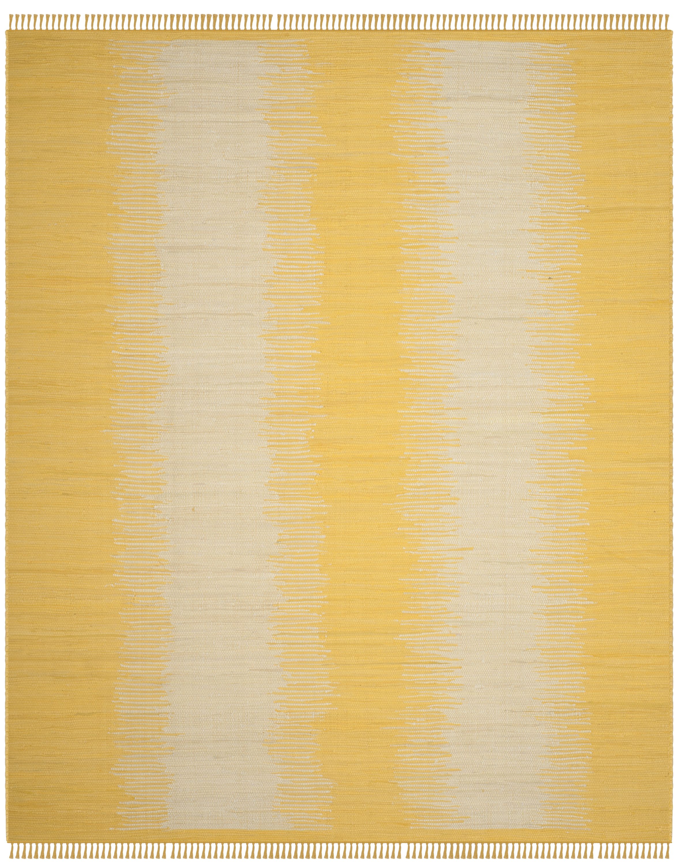Safavieh MTK718K-8 Montauk Salina 8 x 10 (ft) Cotton Gold Rectangular Indoor Abstract Coastal Area rug