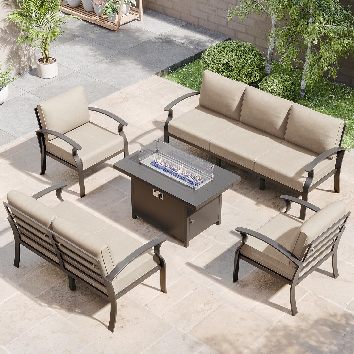ALAULM LS-A-7S-KHAKI Patio-Conversation-Sets - View #8
