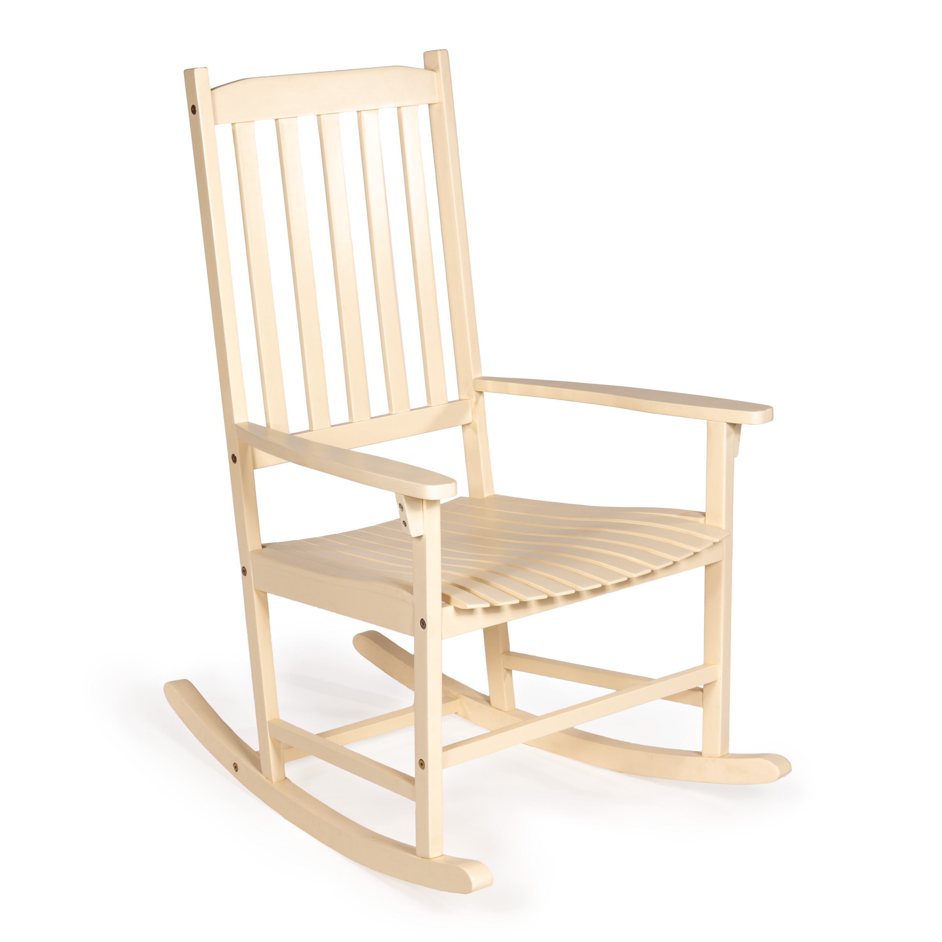 JONATHAN  Y RCK300D Seagrove Acacia Farmhouse Classic Almond Wood Frame Rocking Chair with Slat Seat