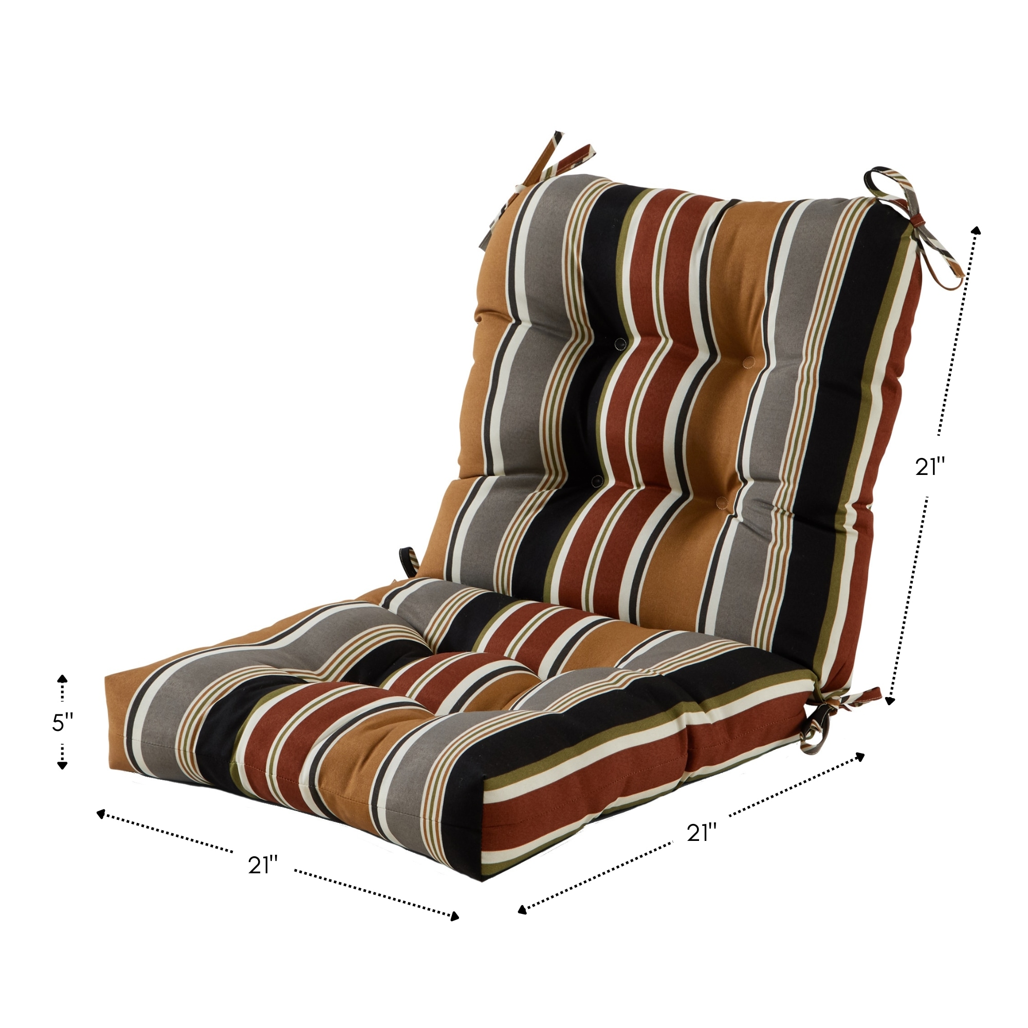 Greendale Home Fashions OC6815S2-BRICK Patio-Furniture-Cushions - View #8