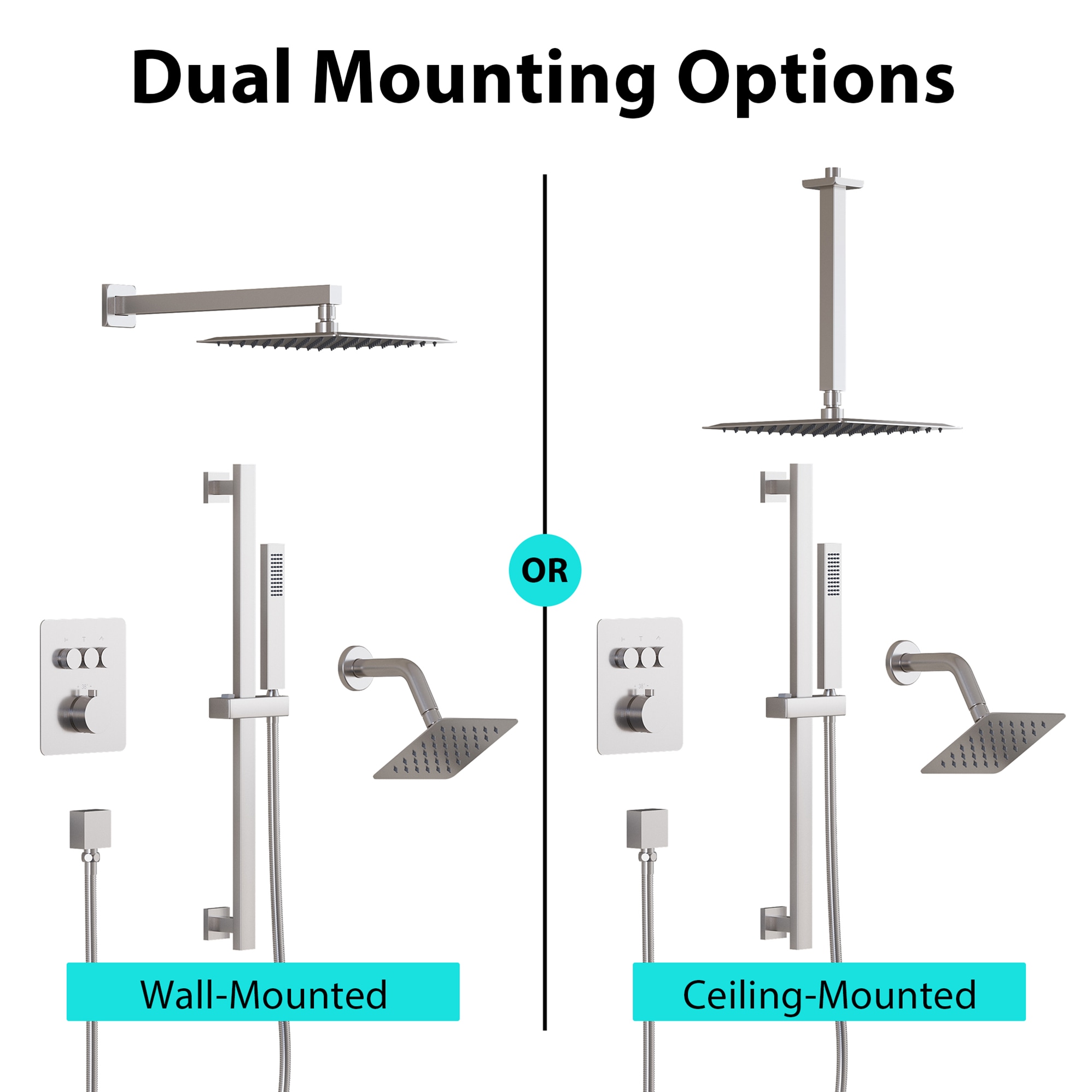 LIVIZA WB-0812-C Showerhead-Bar-Panels - View #4