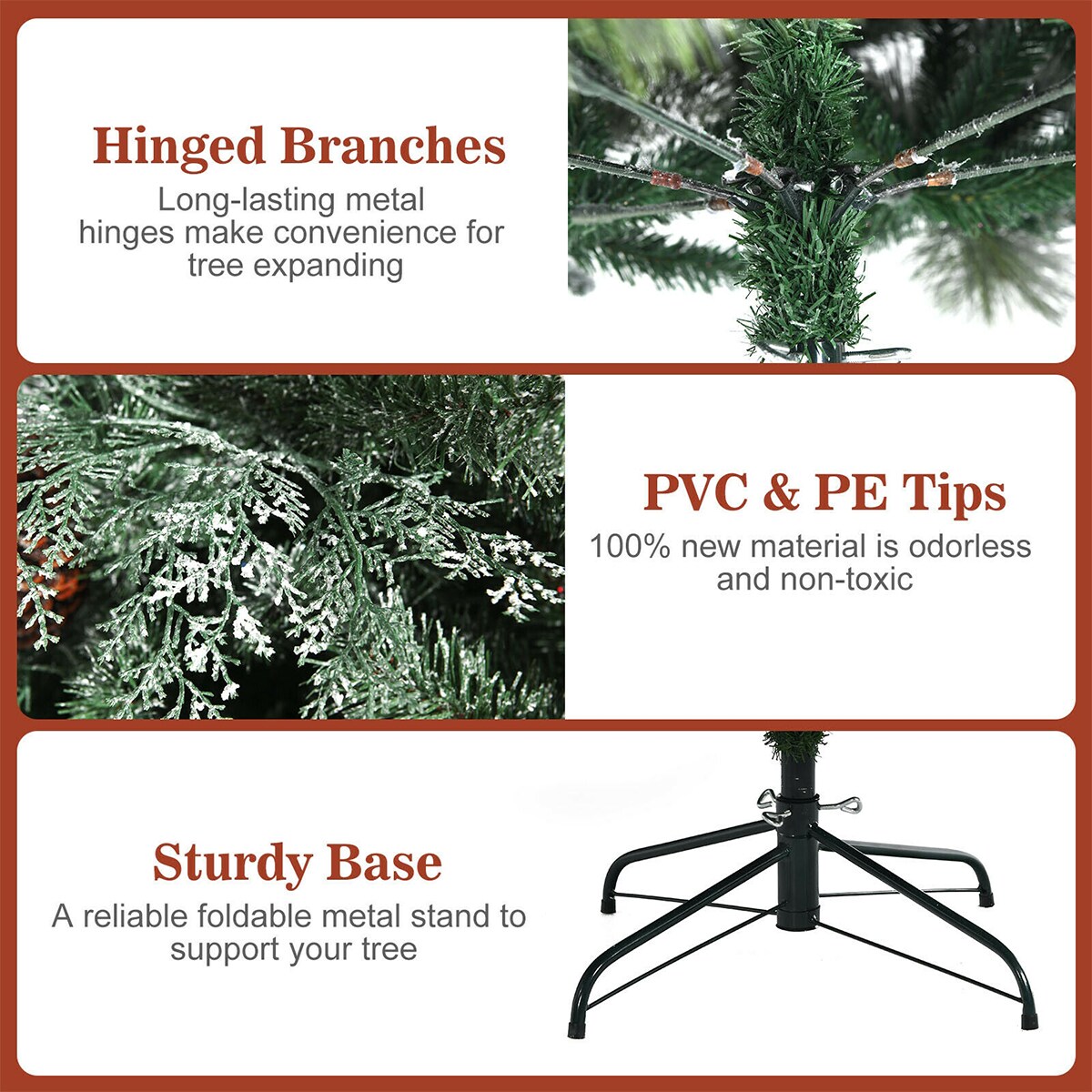 WELLFOR CM-HWY-23481 Artificial-Christmas-Trees - View #4