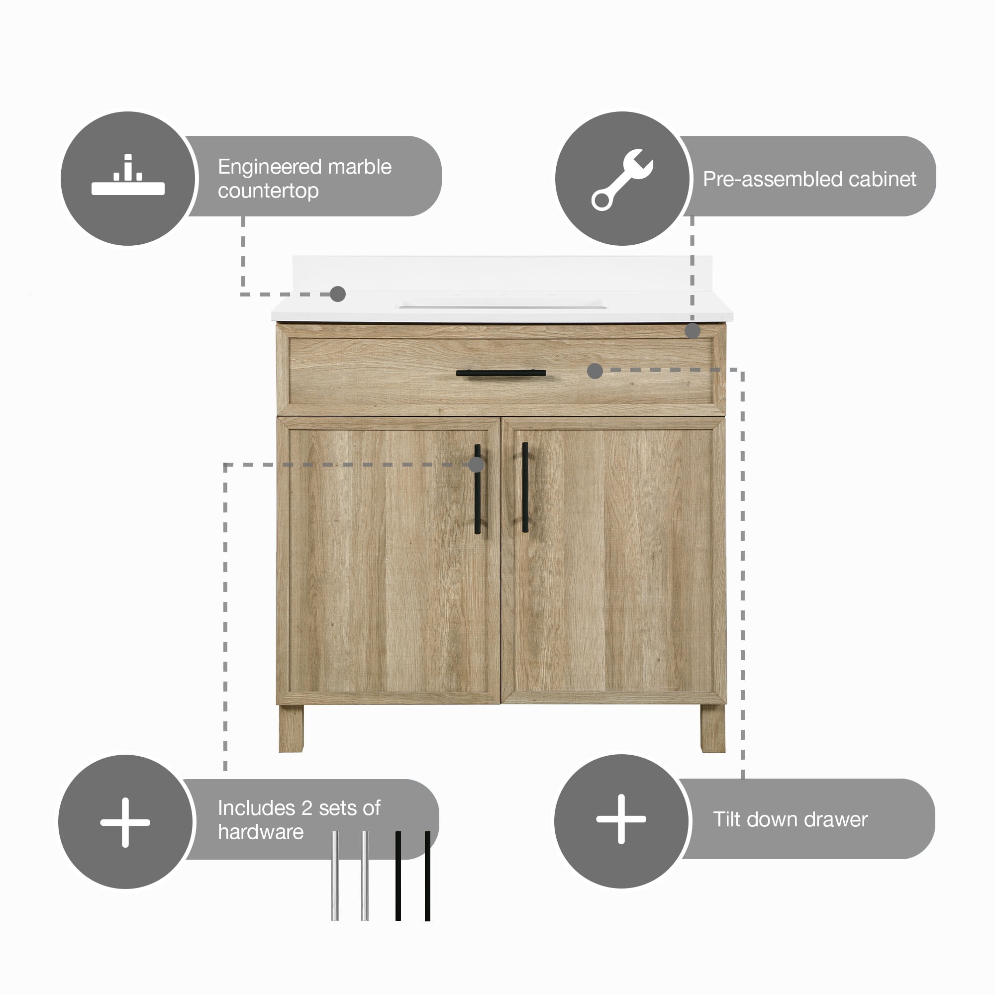 Style Selections DOLTON-36NO Bath-Vanity-Combo - View #14