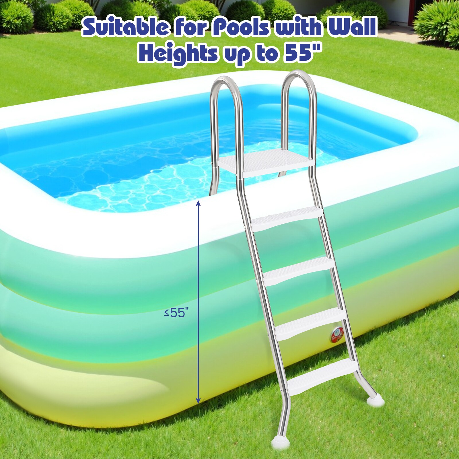 Slickblue D-CO-10521PN Above-Ground-Pool-Lad-Steps - View #6