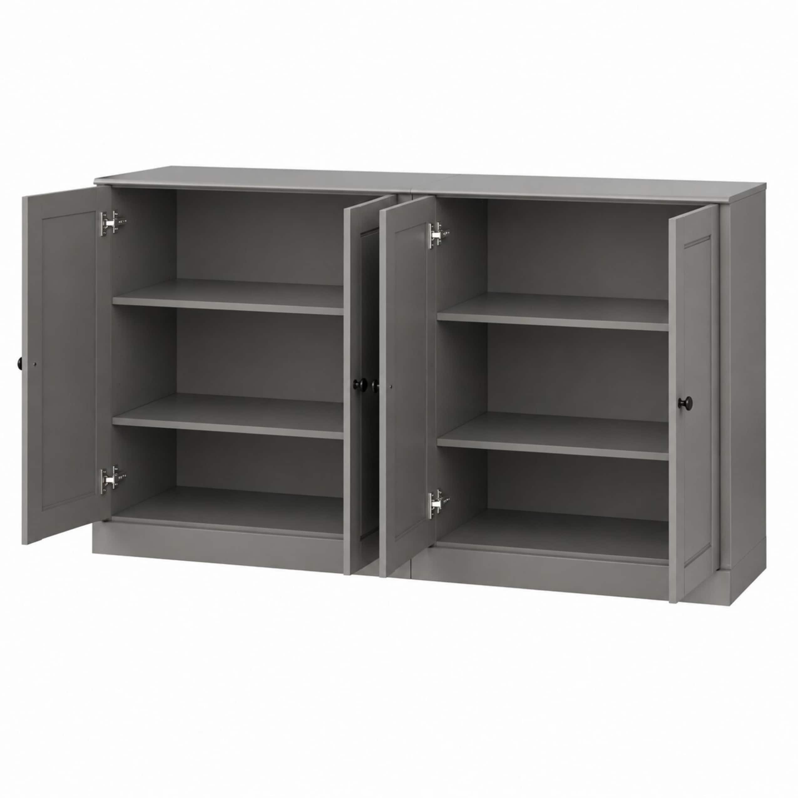 Palace Imports Solid Wood Modular TV Stand with Raised Panel Doors for ...