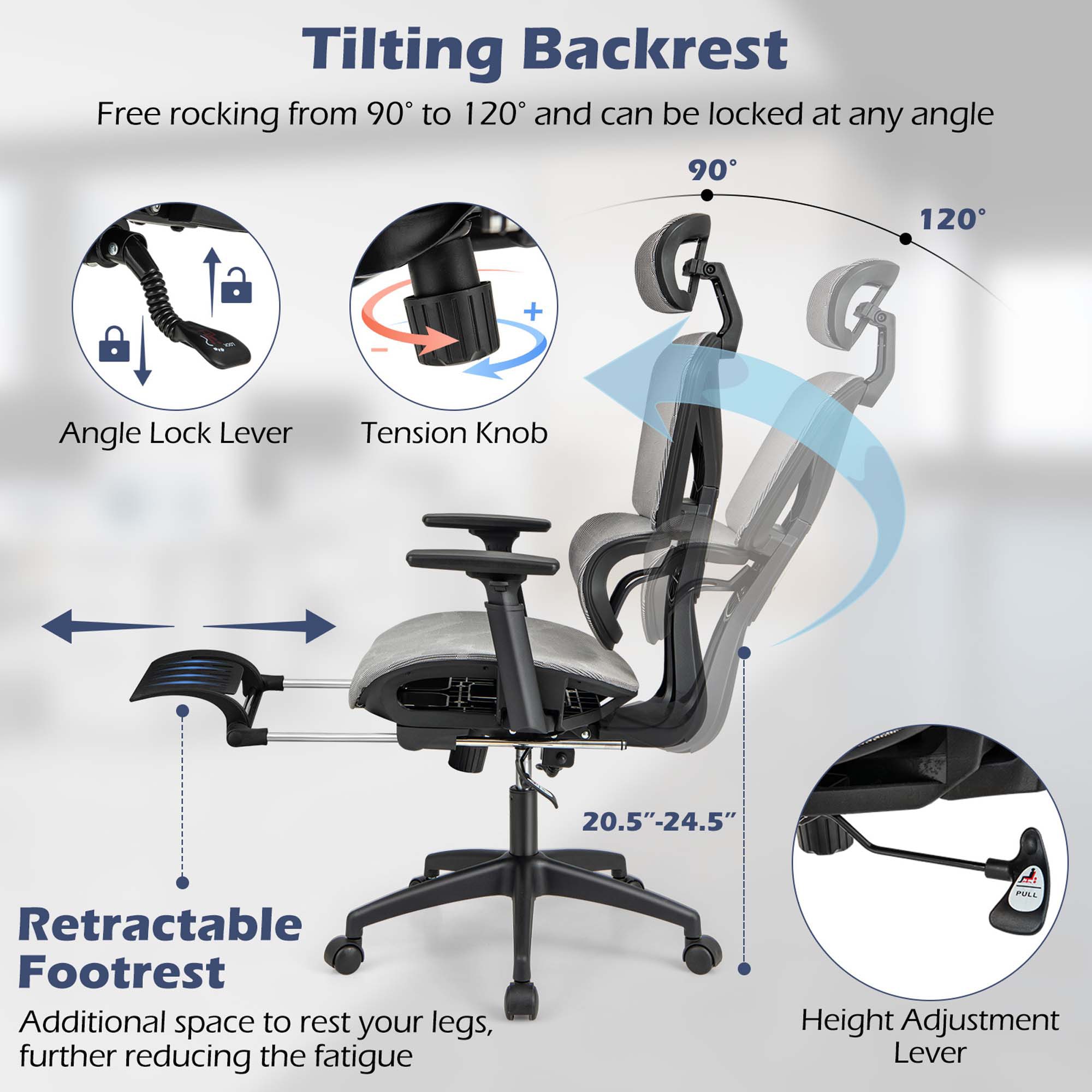 Costway HCST01707 Office-Chairs - View #4