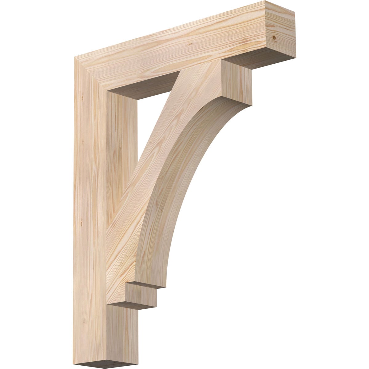 Ekena Millwork BKT06X30X38IMP05SDF Imperial Block Smooth 5-1/2-in x 30-in x 38-in Douglas fir Brown Wood Standard bracket