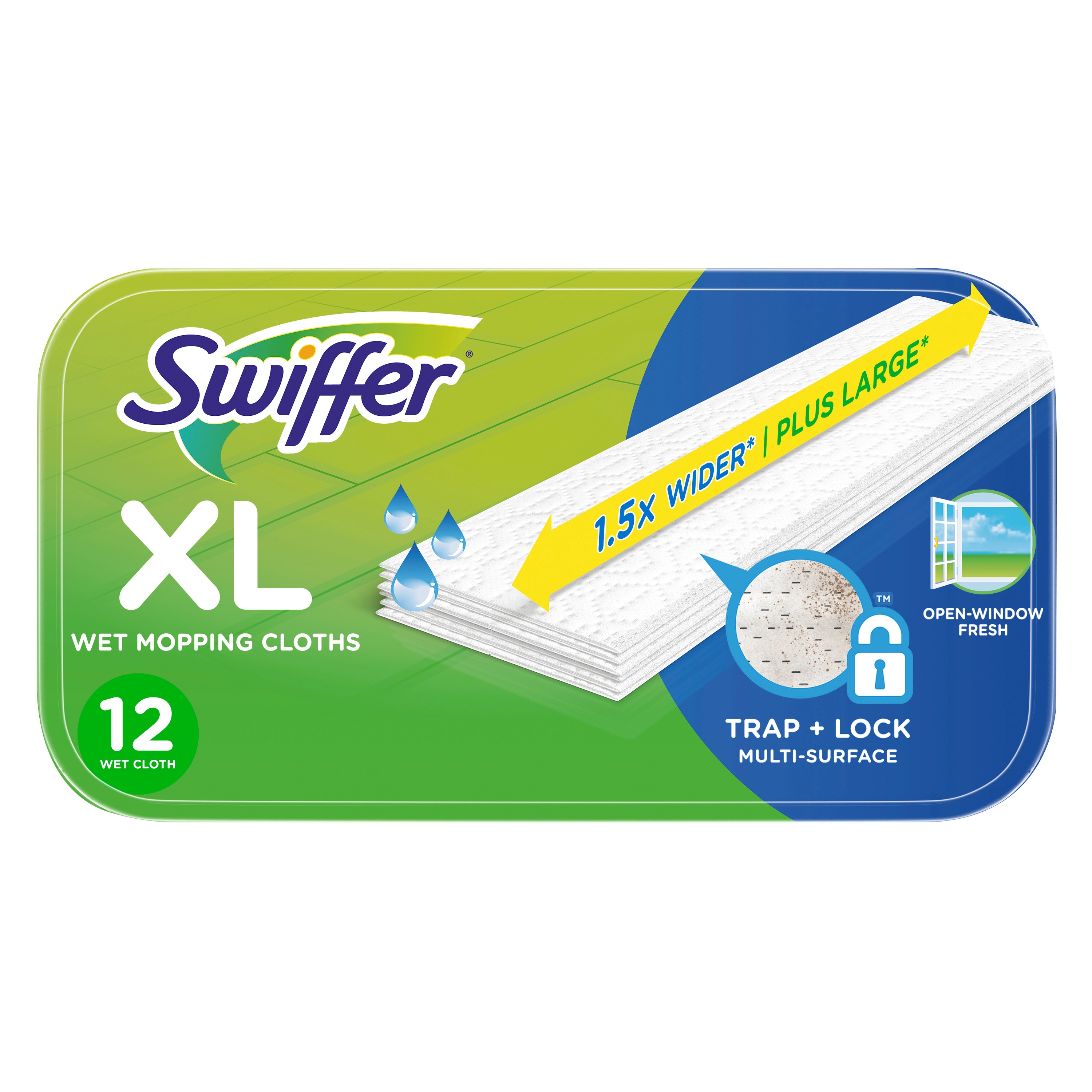 Swiffer Sweeper X-Large Wet Open Window Fresh Microfiber Refill (12-Pack)  in the Mop Refills & Replacement Heads department at