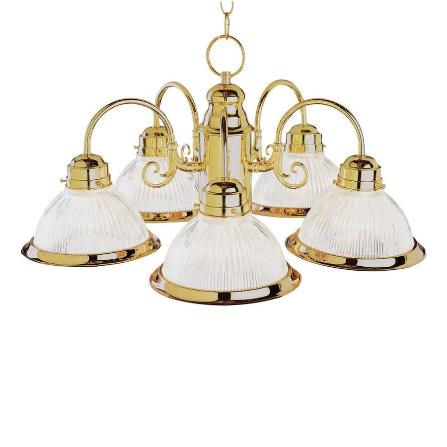 Bel Air Lighting 1090PB Back to Basics 5 -Light Polished Gold Transitional For Use in