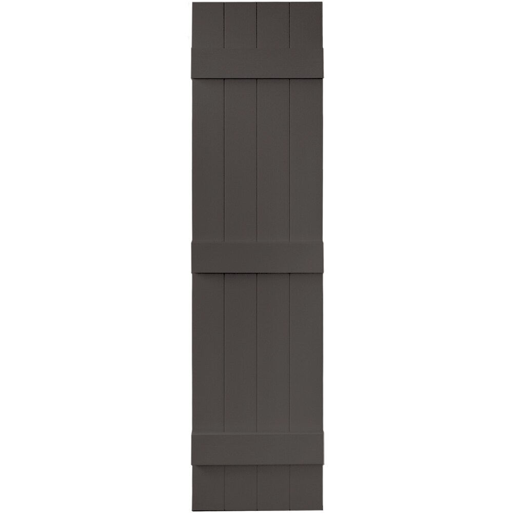 Vantage V6831459018 13.875-in W x 58.5-in H Charcoal Board and batten Exterior Shutters ( 1 -Pack )