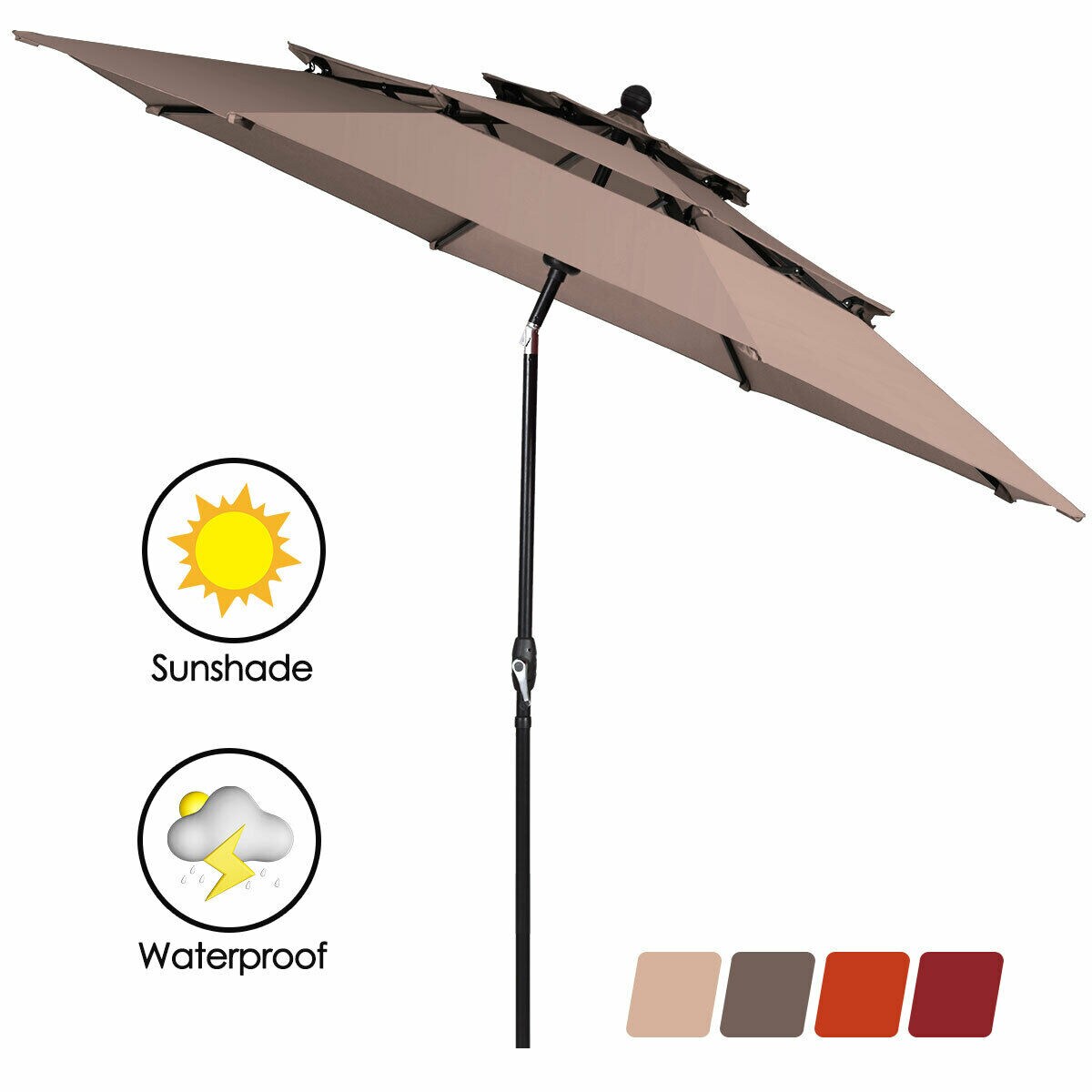 Costway GYM03838 Umbrellas-2 - View #6