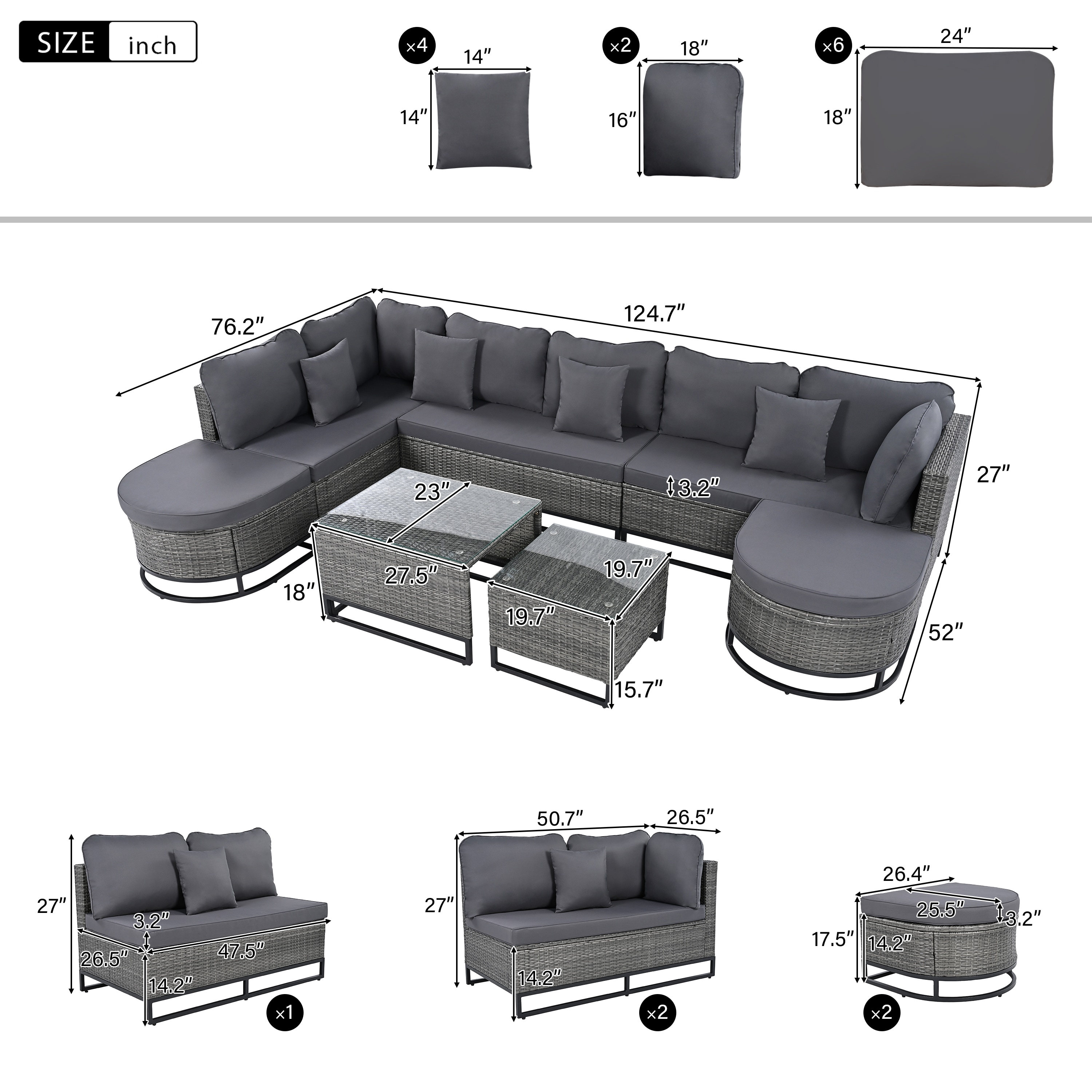 ModernLuxe L-N704G201244E Patio-Conversation-Sets - View #7