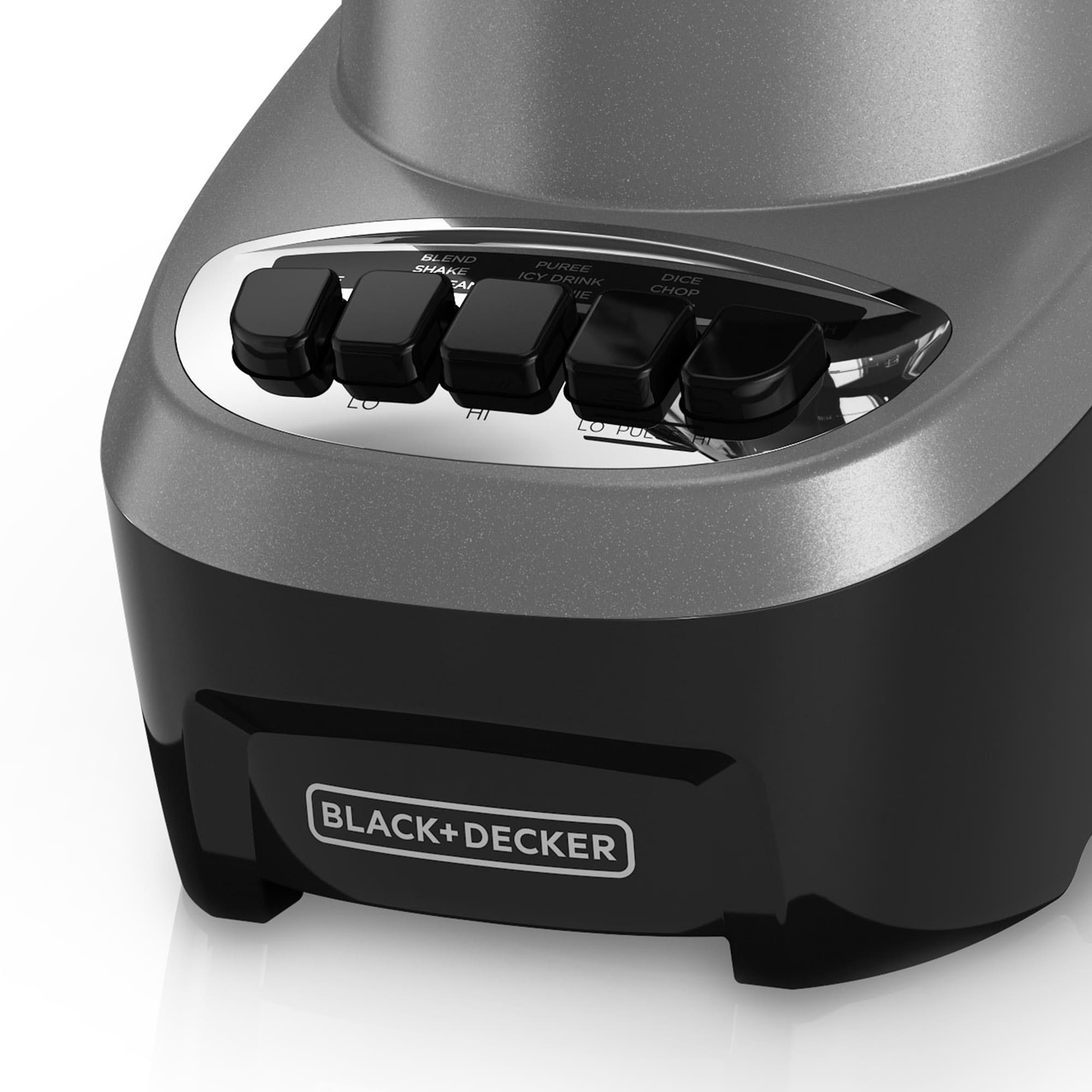 BLACK+DECKER PowerCrush 48-oz Black/Silver 700-Watt Pulse Control Blender  in the Blenders department at