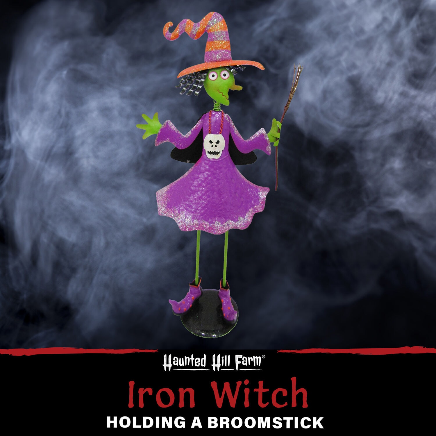 Haunted Hill Farm HHMTWITCH028-0PU Outdoor-Halloween-Decor - View #2