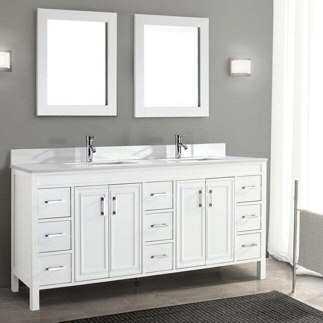 Double Sink Bathroom Vanity With, Bathroom Vanity Top 75 Inches