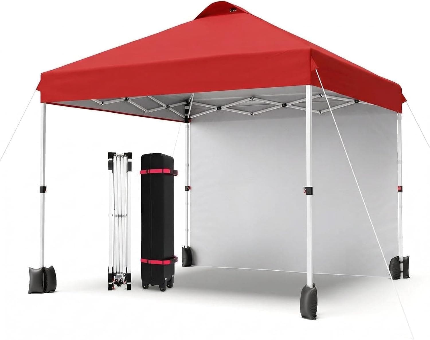IdealHouse - 10x10 Pop Up Canopy Tent Easy Up Instant Outdoor Canopy with Removable Sidewall Comm...