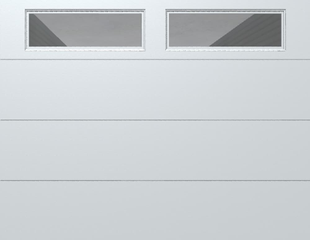 Wayne Dalton WD9605FWC97 Classic Steel Model 9605 9-ft x 7-ft Insulated White Single Garage Door with Windows