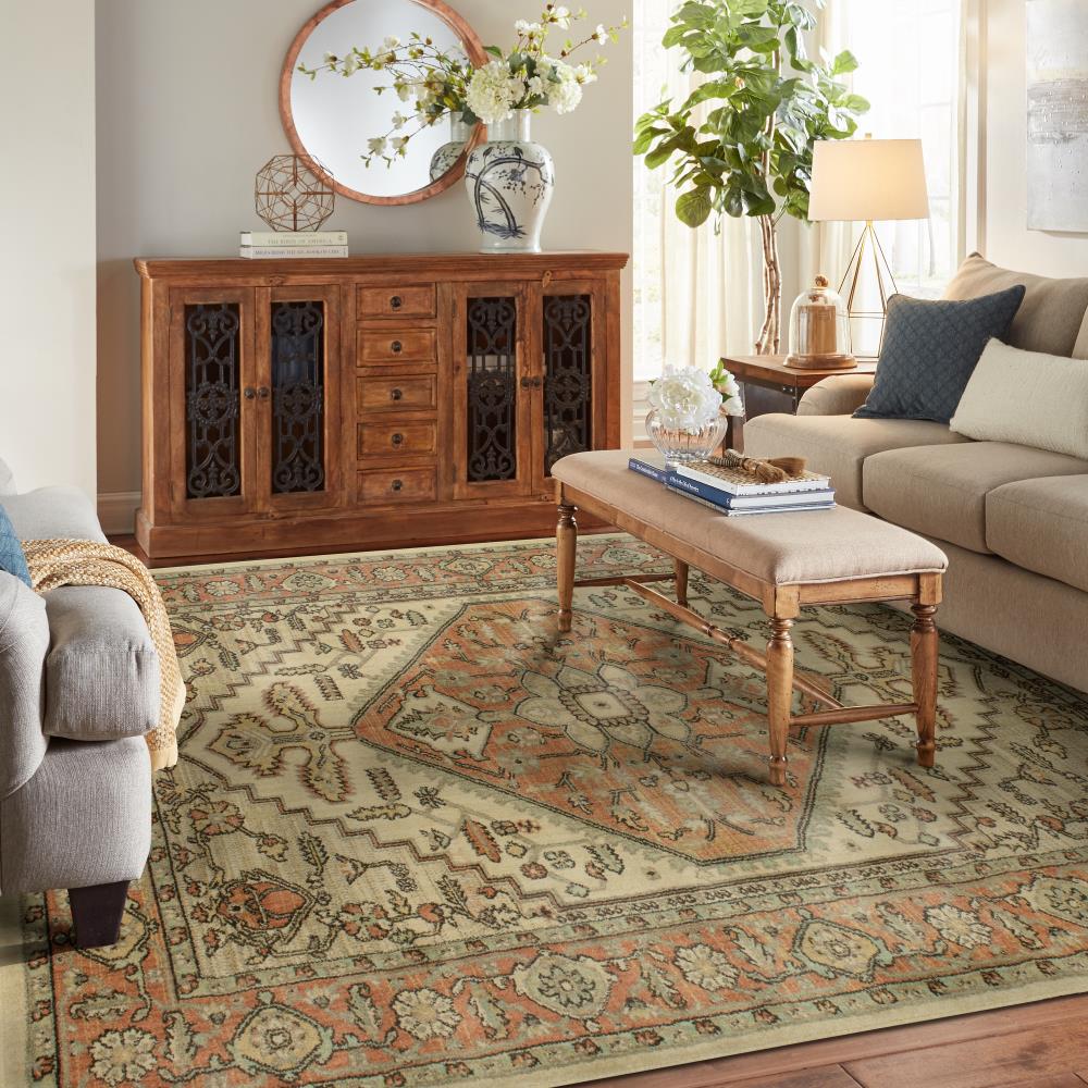 Mohawk Home Lowrance 5 x 8 Beige Indoor Geometric Farmhouse/Cottage