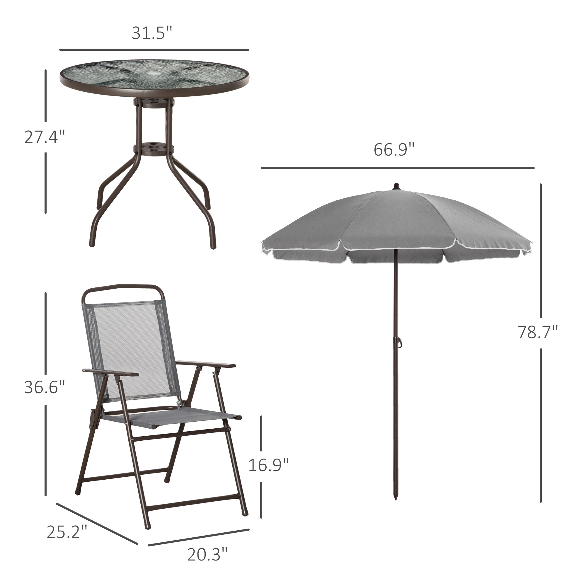 Outsunny 84B-688 Patio-Dining-Sets - View #3