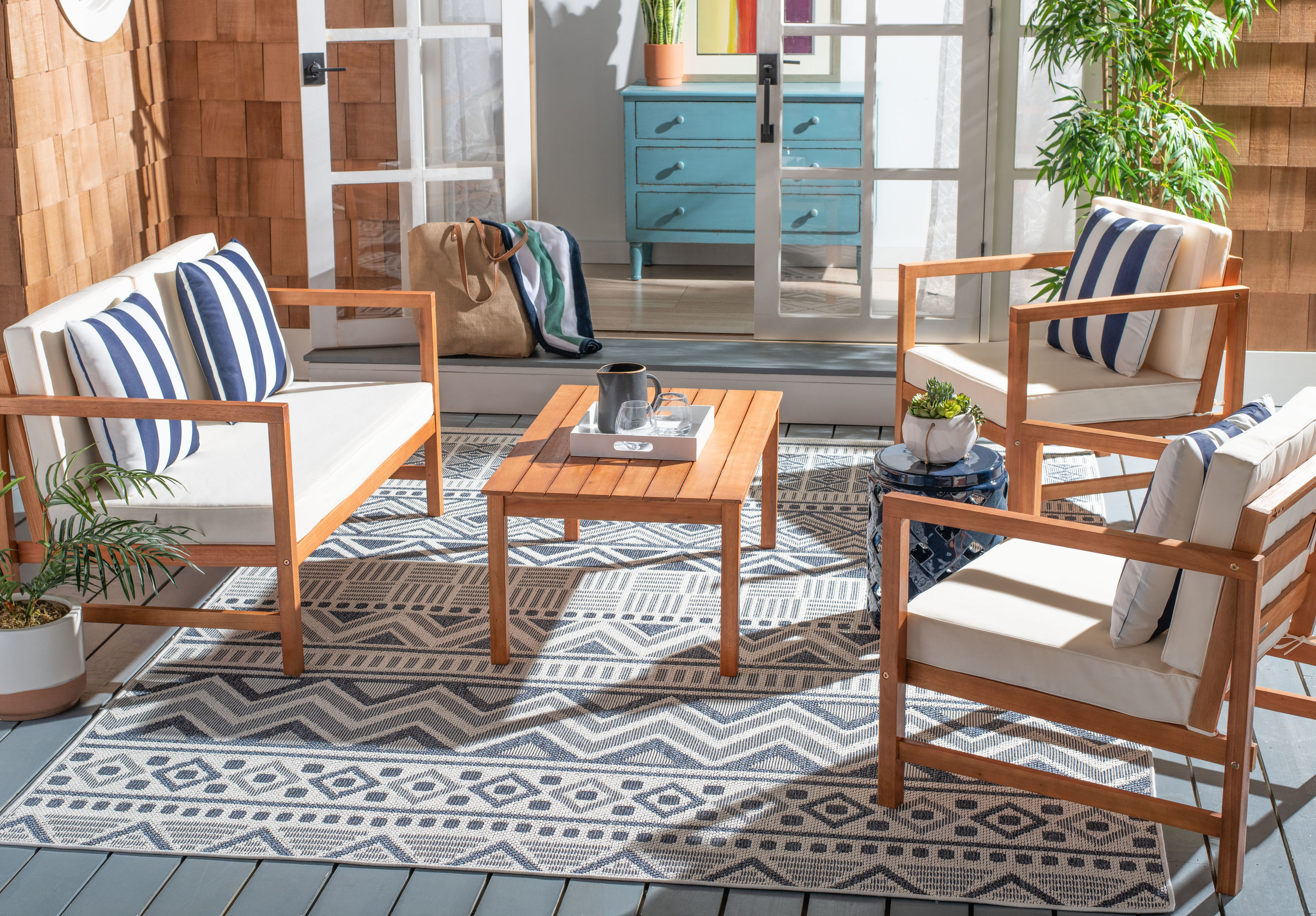 Safavieh PAT7030F Patio-Conversation-Sets - View #2