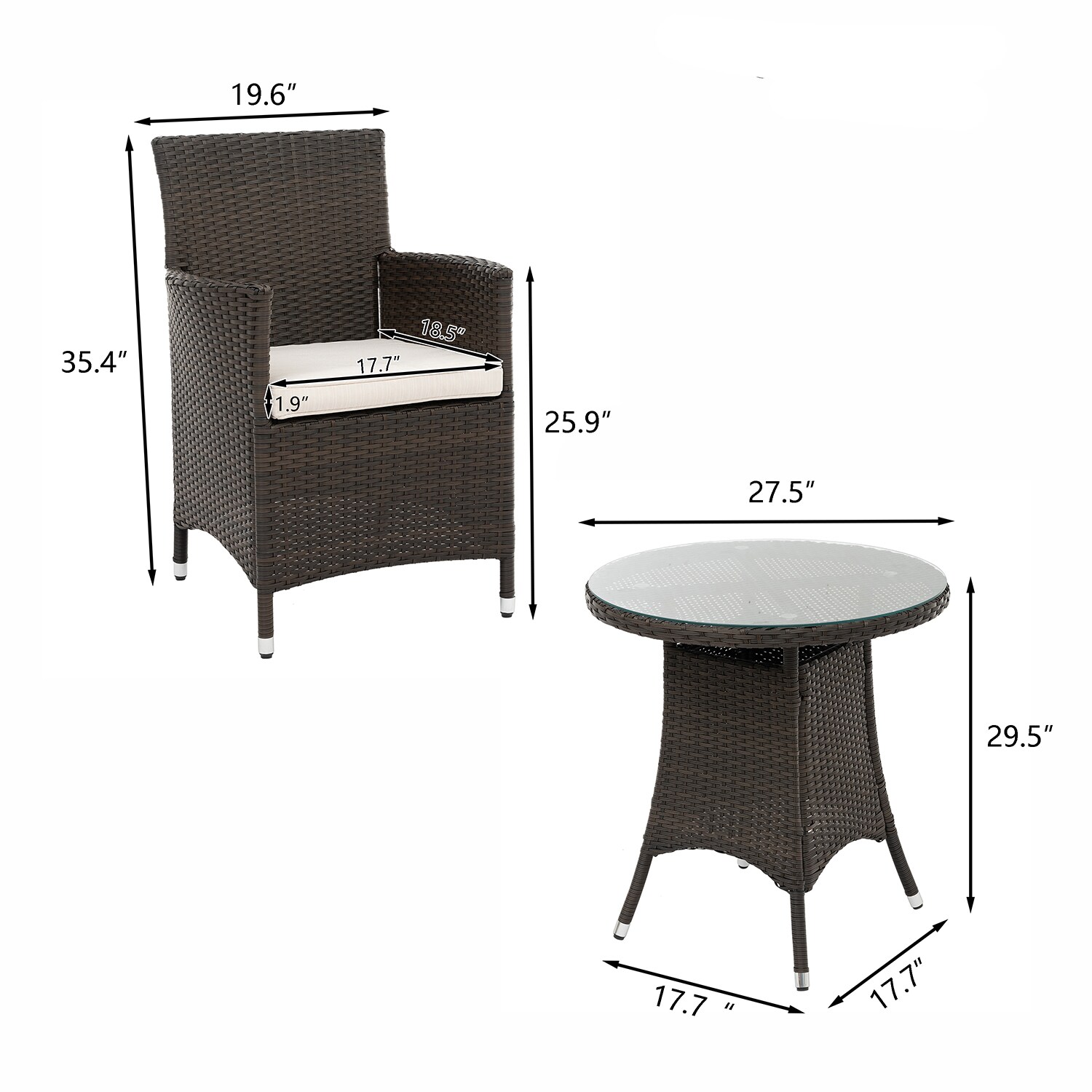 Maincraft D01-PFS80 Patio-Conversation-Sets - View #7