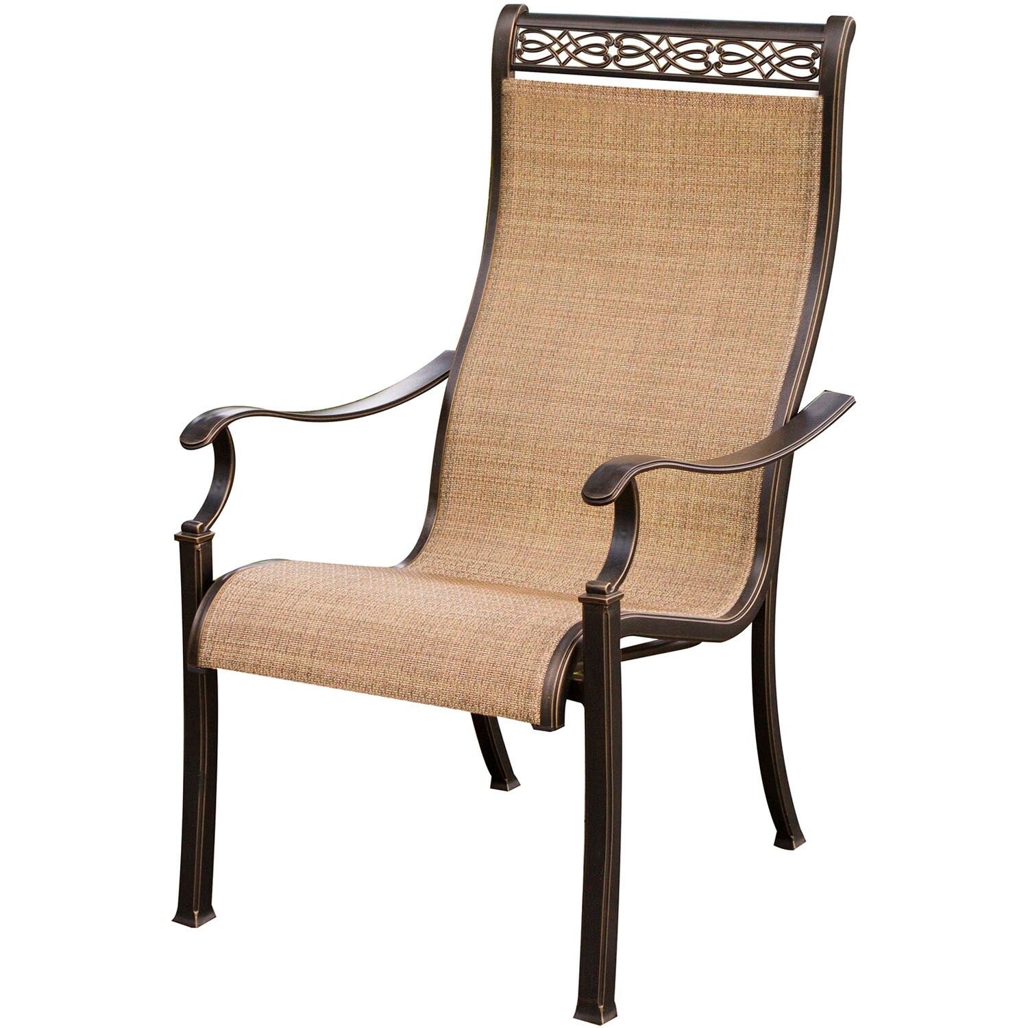 Manor Tan and Bronze 7-Piece Aluminum Outdoor Dining Set