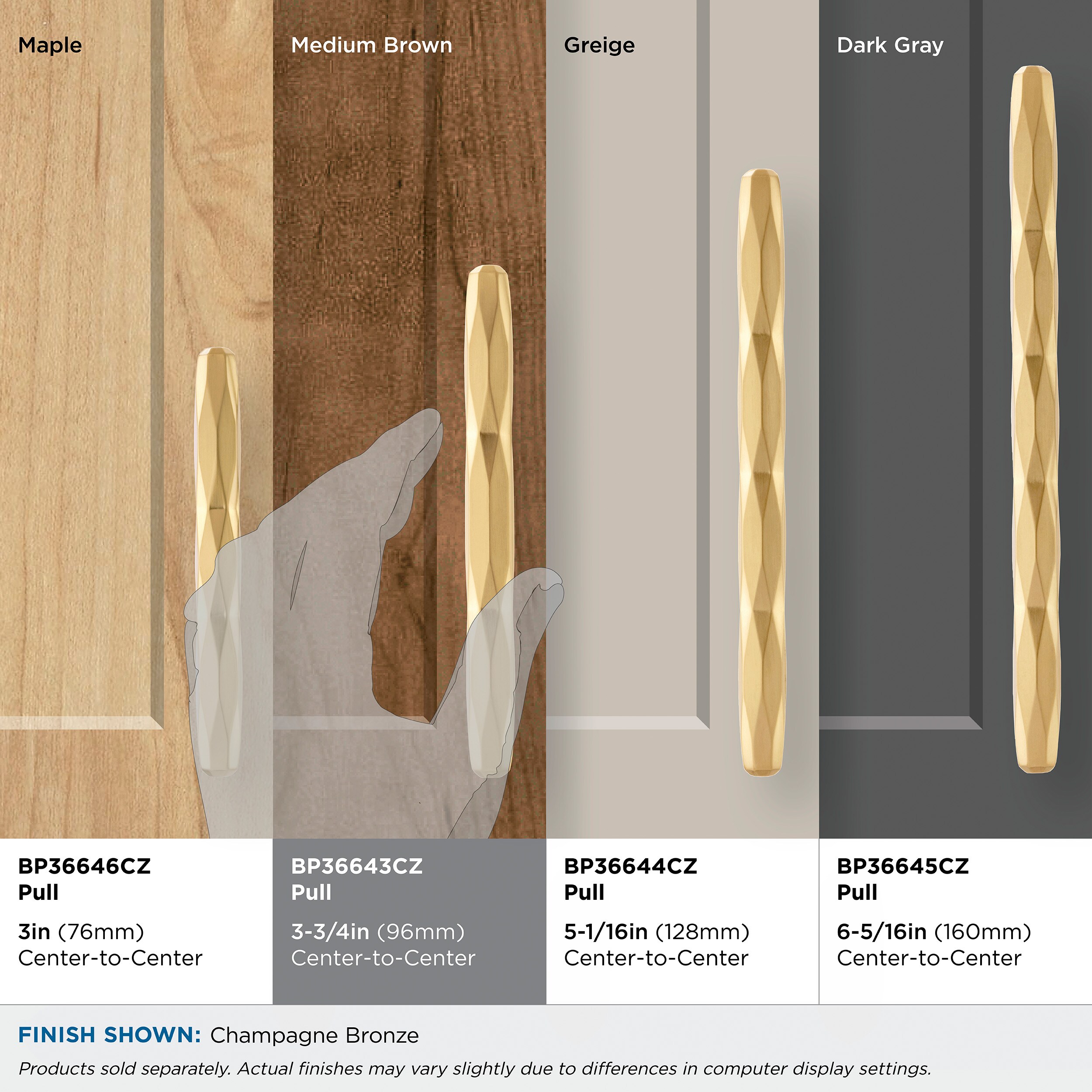 Amerock BP36643CZ Cabinet-Pulls - View #6