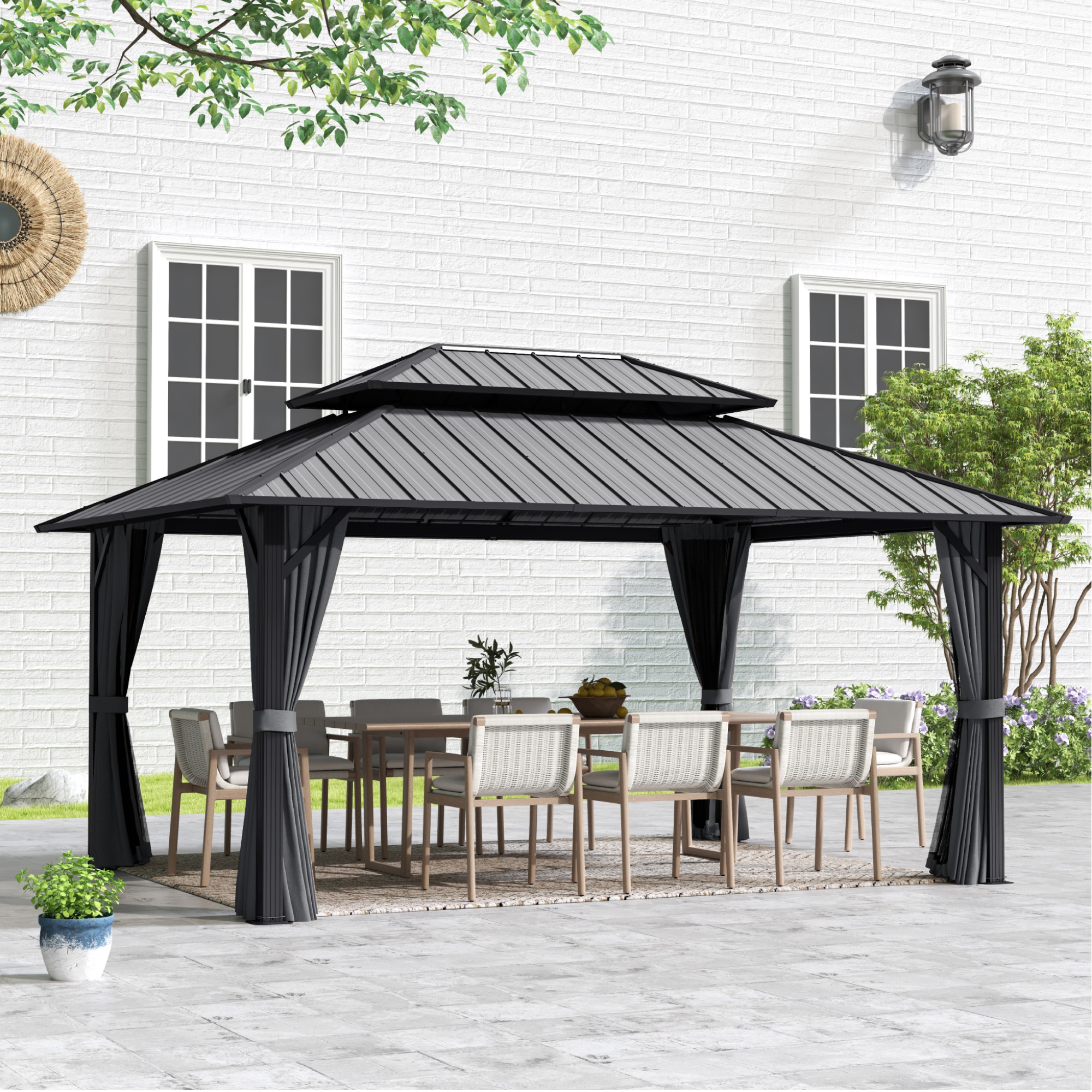  EL-ZPTPSJ-1216-H-WL3 Wood-Resin-Gazebos - View #6