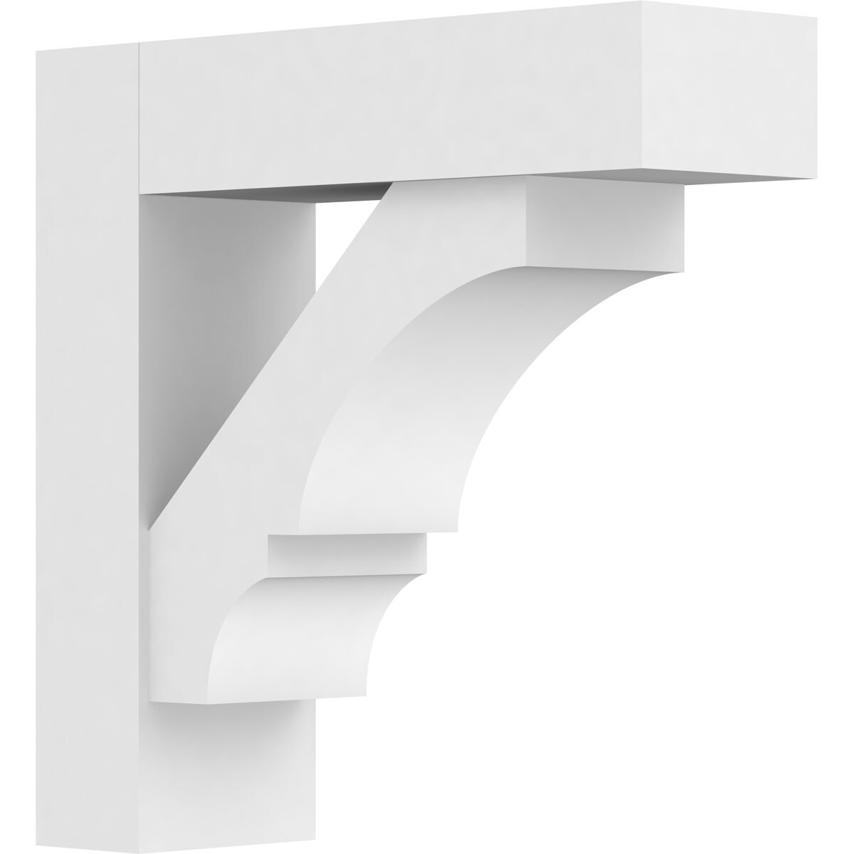 Ekena Millwork BKTP05X16X16BOA05 Standard Balboa 5-in x 16-in x 16-in White PVC Standard Bracket