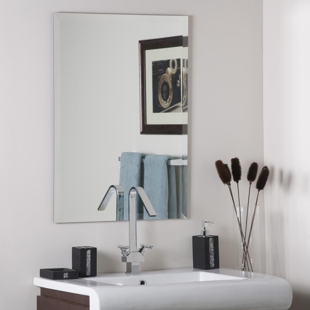 Decor Wonderland 236 In W X 315 In H Rectangular Frameless Bathroom Mirror In The Bathroom 9944