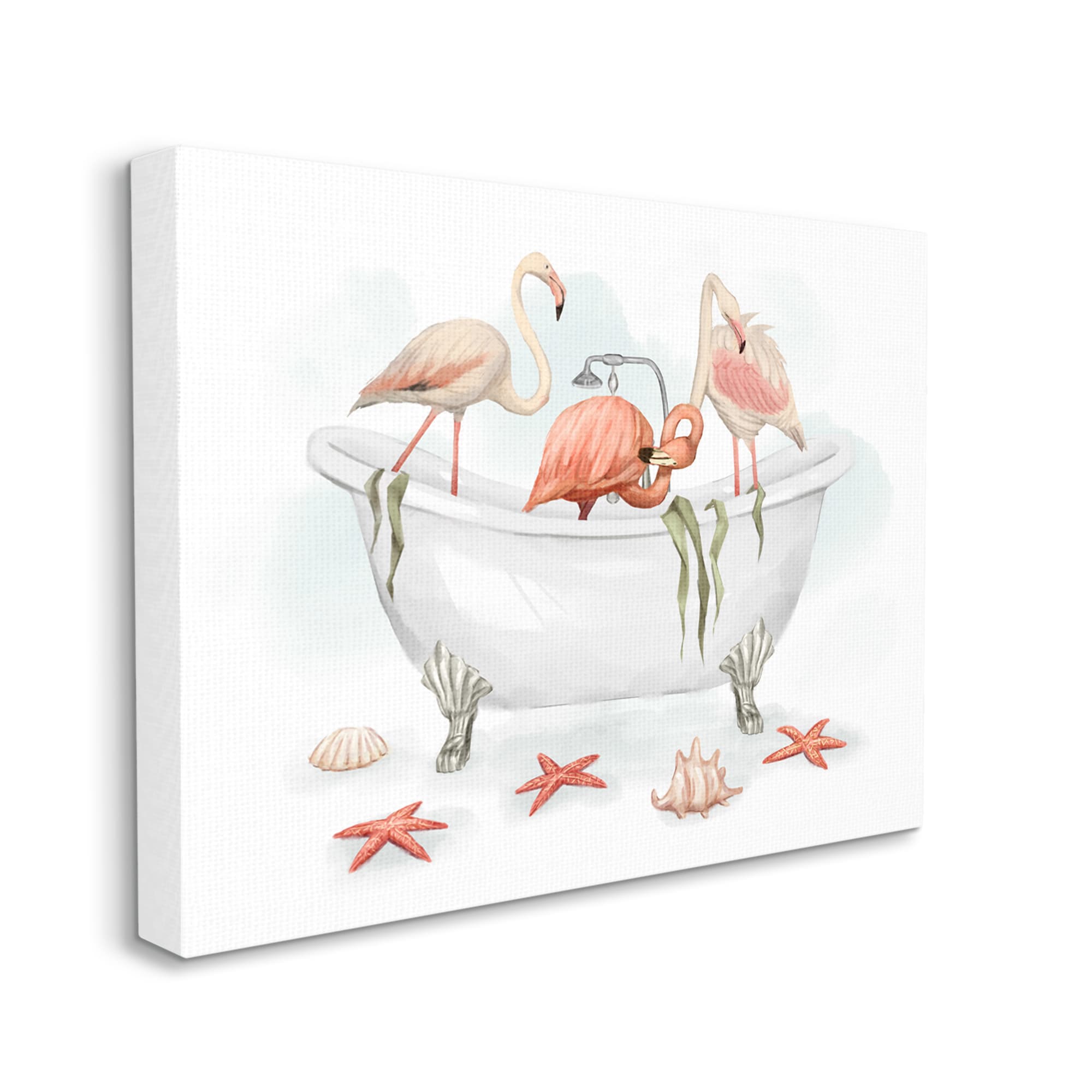 Stupell Industries No Working During Drinking Hours Flamingo Wooden Wall  Plaque