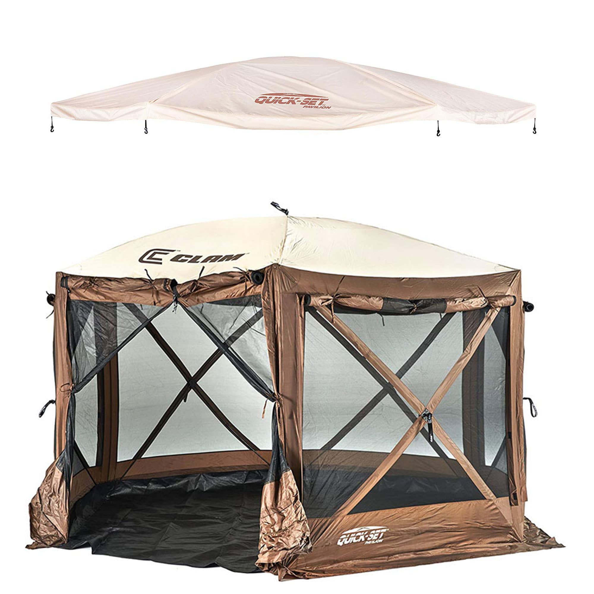Clam Outdoors CLAM Quick-Set Pavilion Camper 12.5 Feet x 12.5 Feet ...