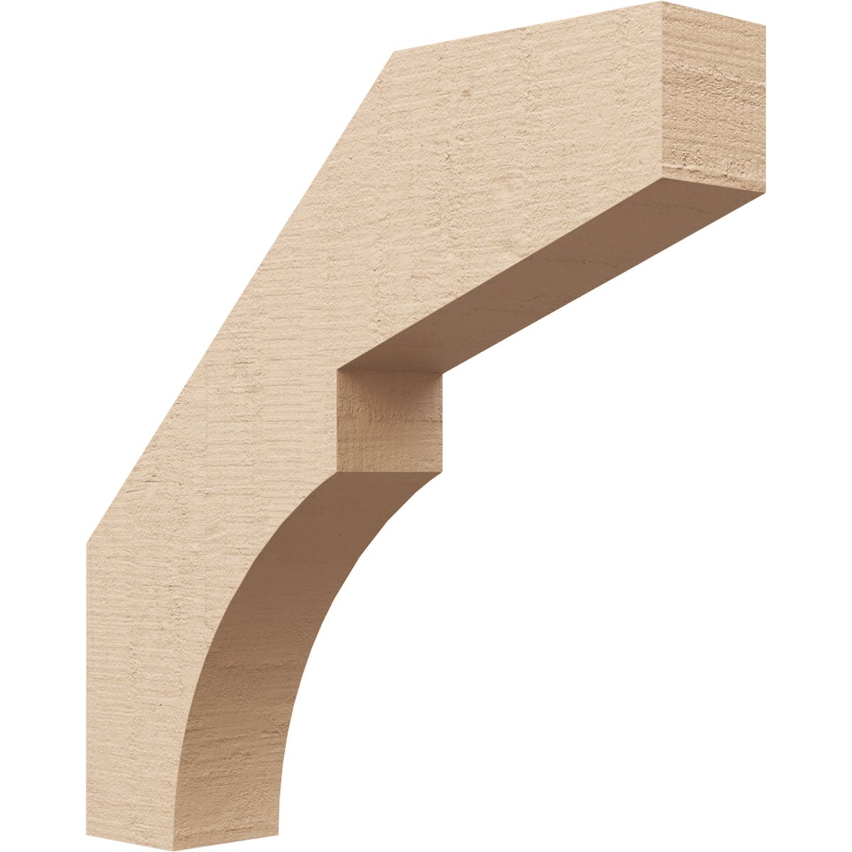 Ekena Millwork BRCUR03X16X16MONRCPR 3-in x 16-in x 16-in Primed Urethane Monterey Rough Cedar TimberThane Knee Brace