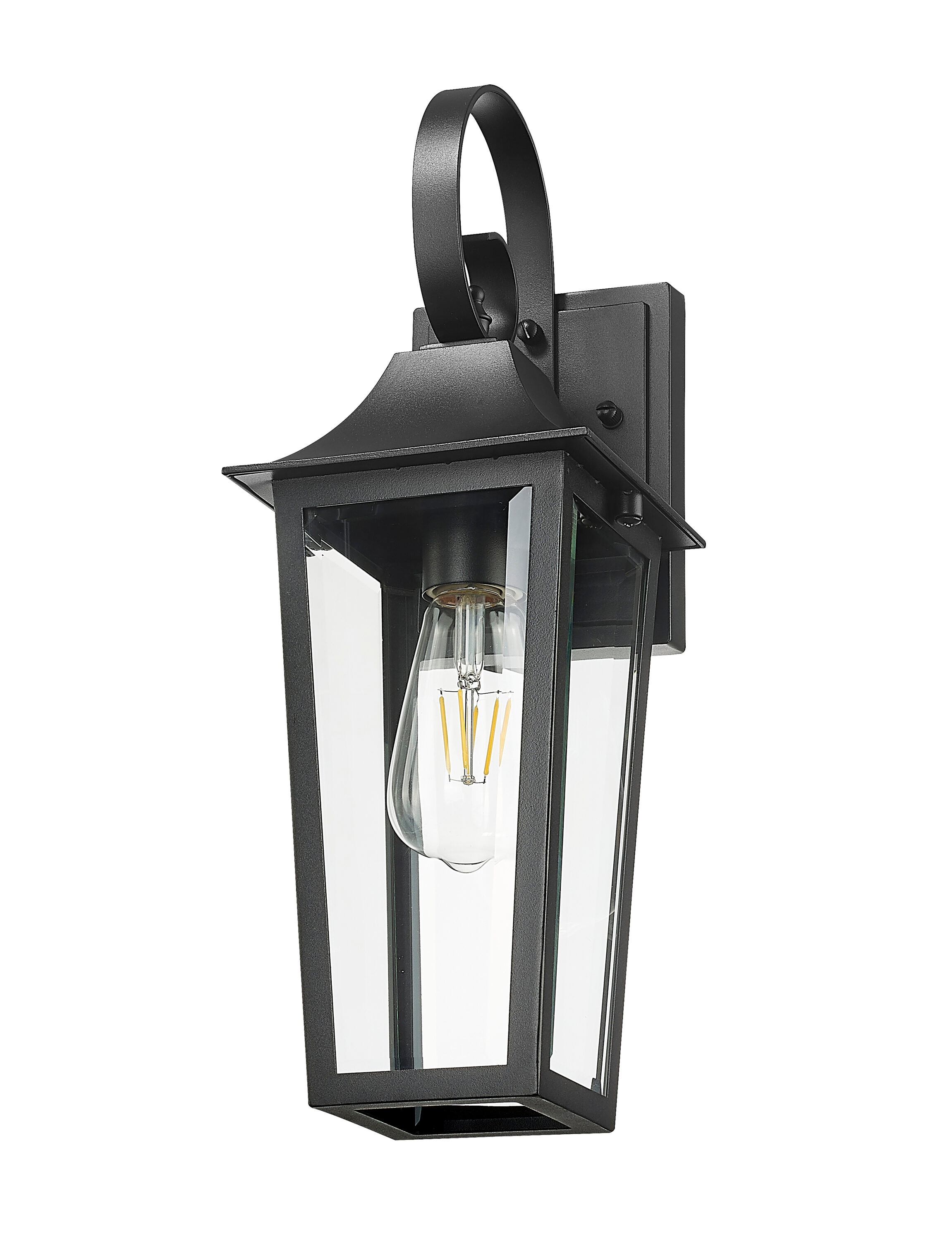Gannon Black Dimmable Outdoor Wall Lantern