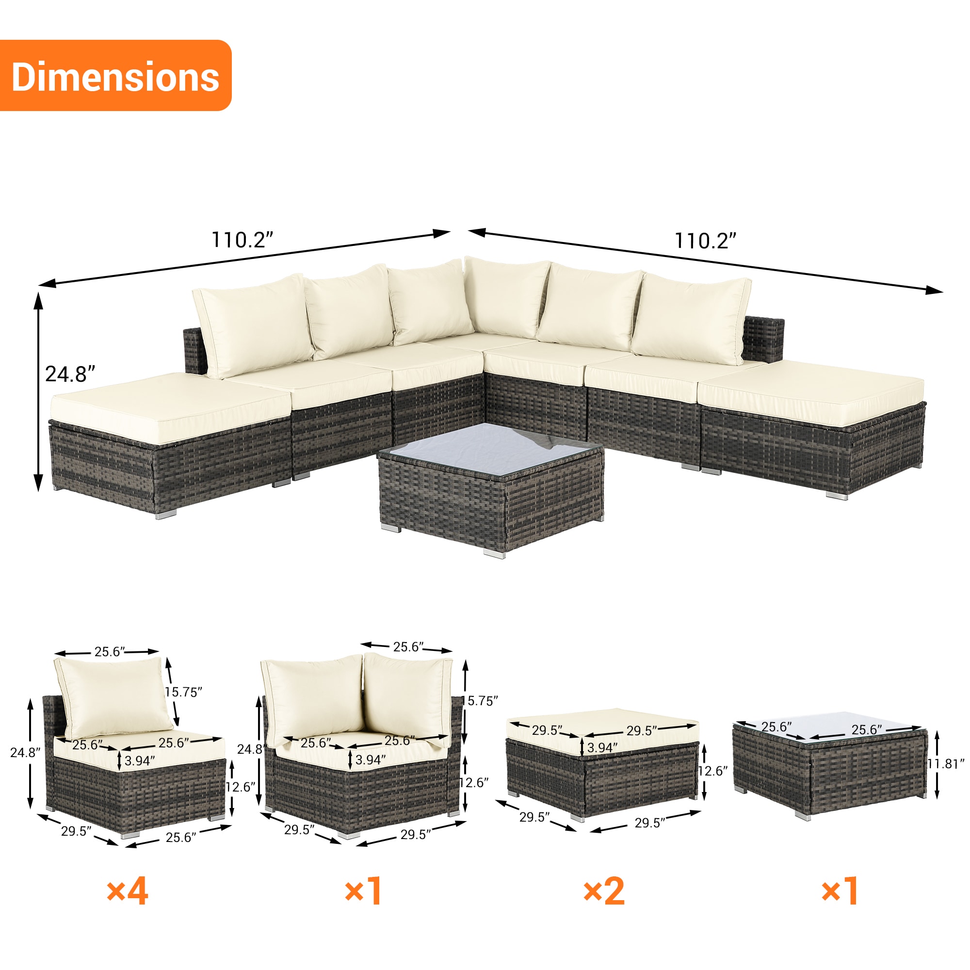 SINOFURN SYB670028BG Patio-Sofas-Daybeds - View #12