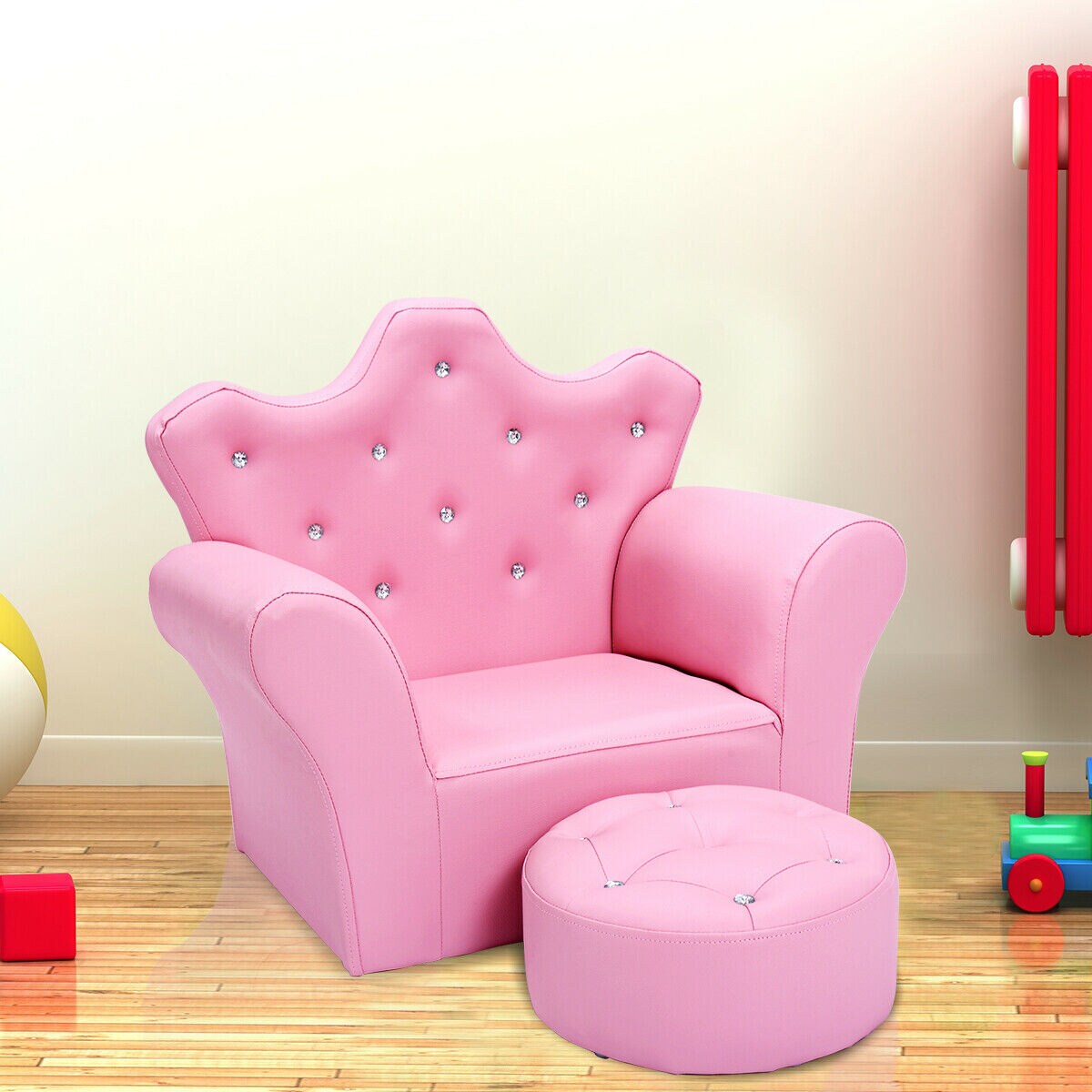 pink crown chair