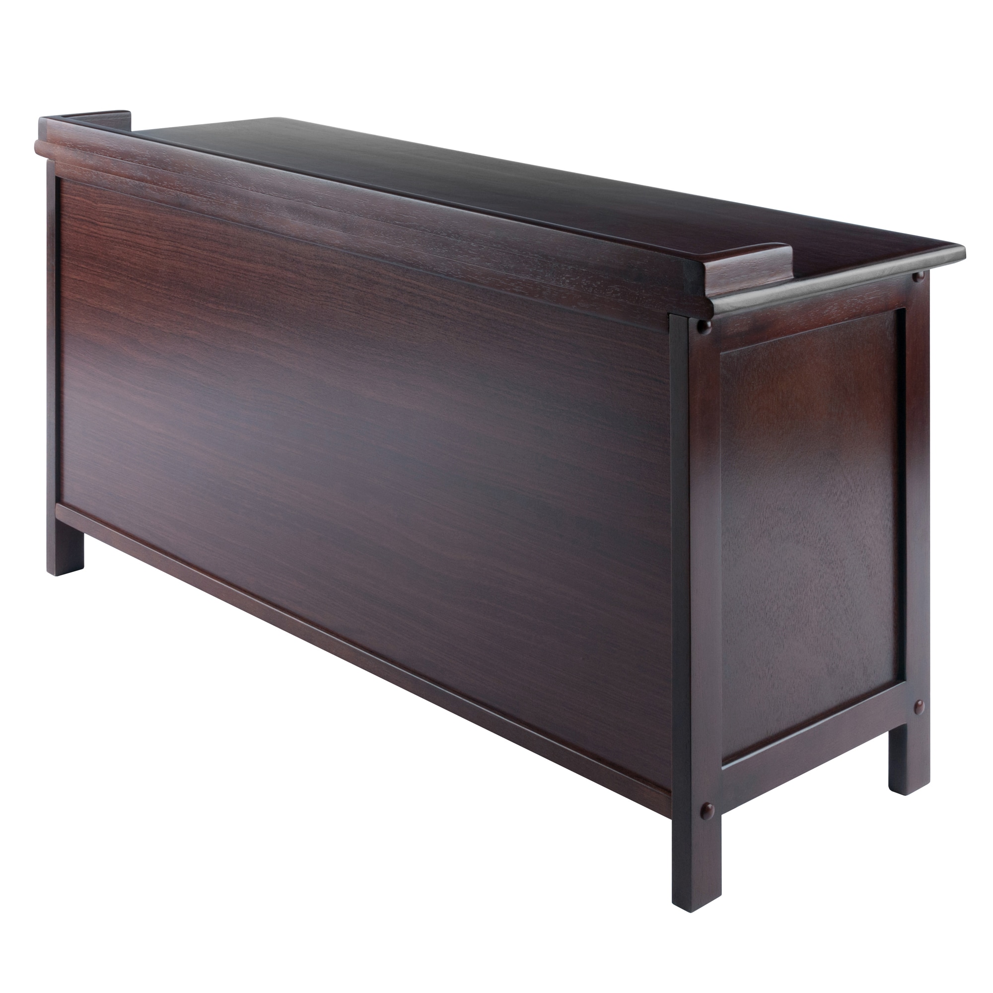 Transitional Walnut Finish Storage Bench with 3 Drawers