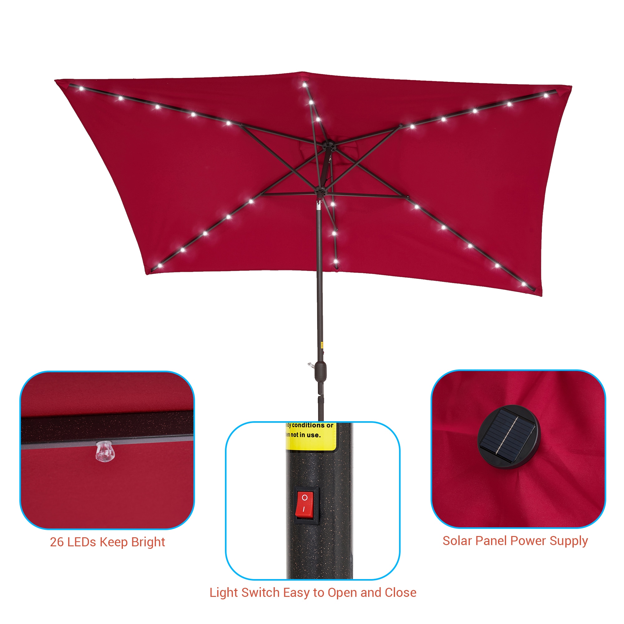 ACEGOSES LW-RLED16RD Umbrellas-2 - View #4