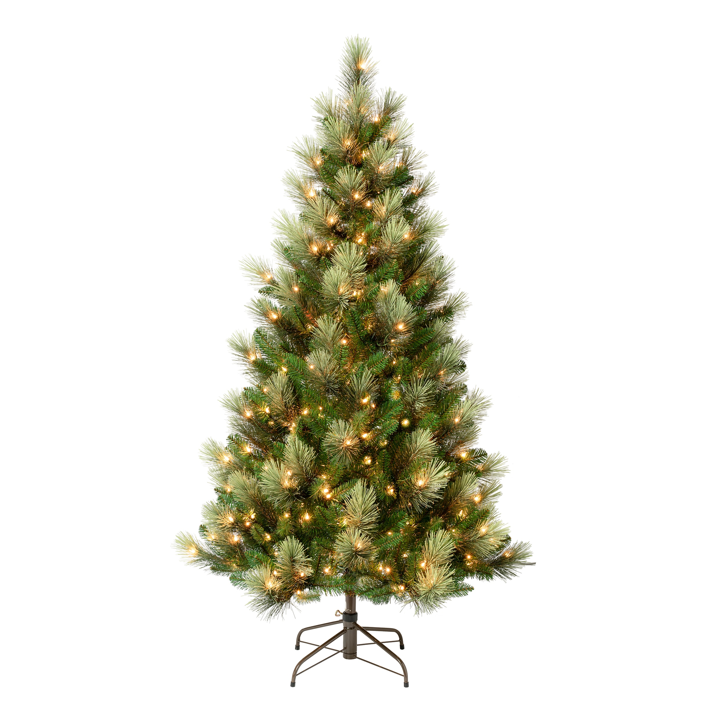 National Tree Company CHR3-306-60 6-ft Pine Pre-lit Slim Artificial Christmas Tree with Clear Incandescent Lights