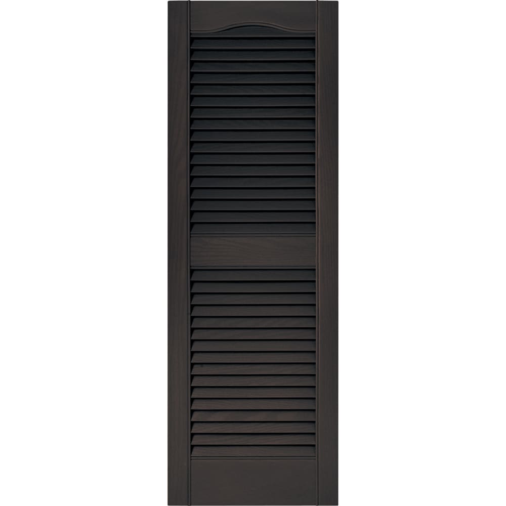 Vantage V1711443010 14.563-in W x 42.75-in H Musket Brown Louvered Exterior Shutters ( 1 -Pack )