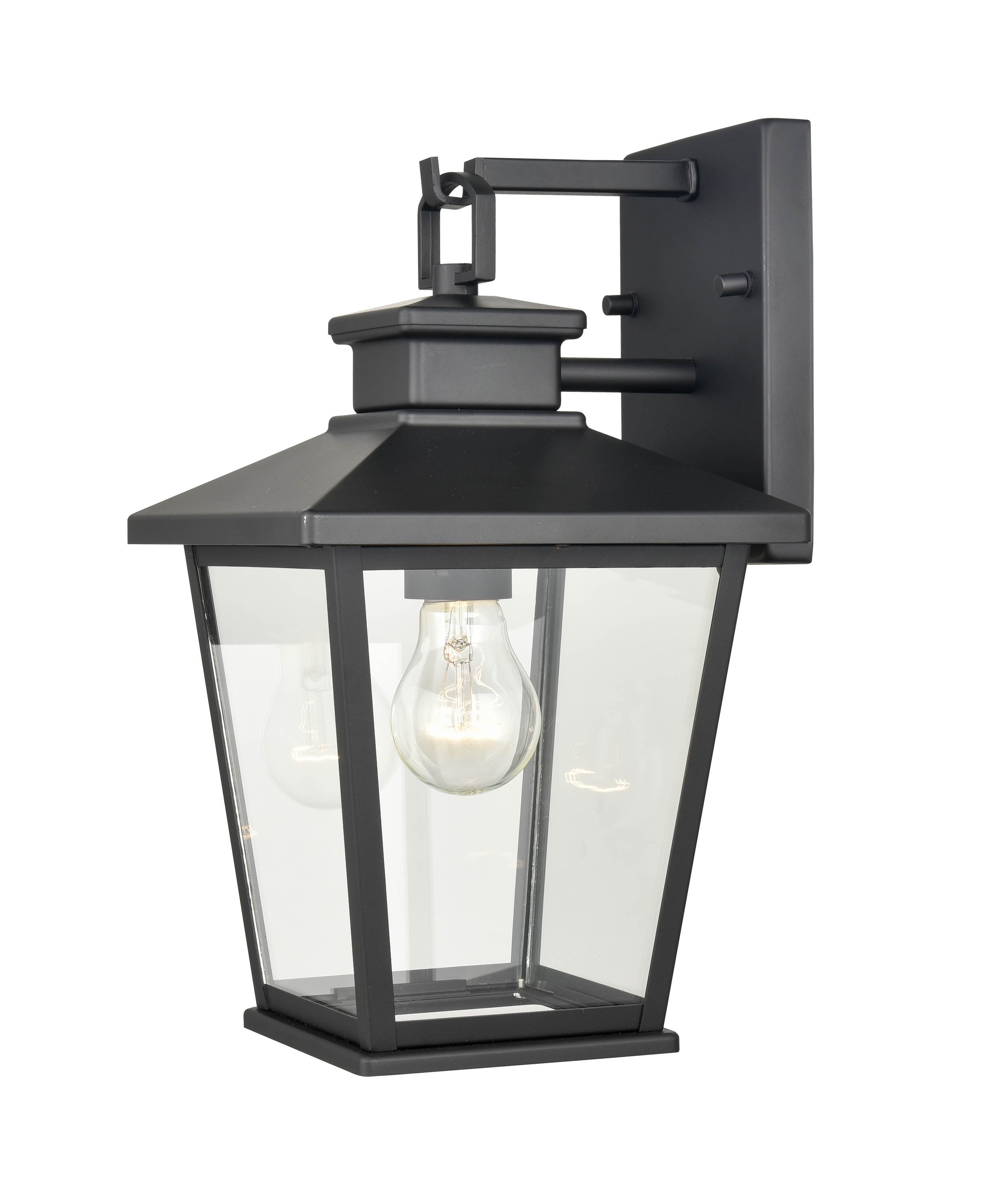 Millennium Lighting 4711-PBK Bellmon 1 -Light 13-in H Black Hardwired Dark Sky Outdoor Wall Light