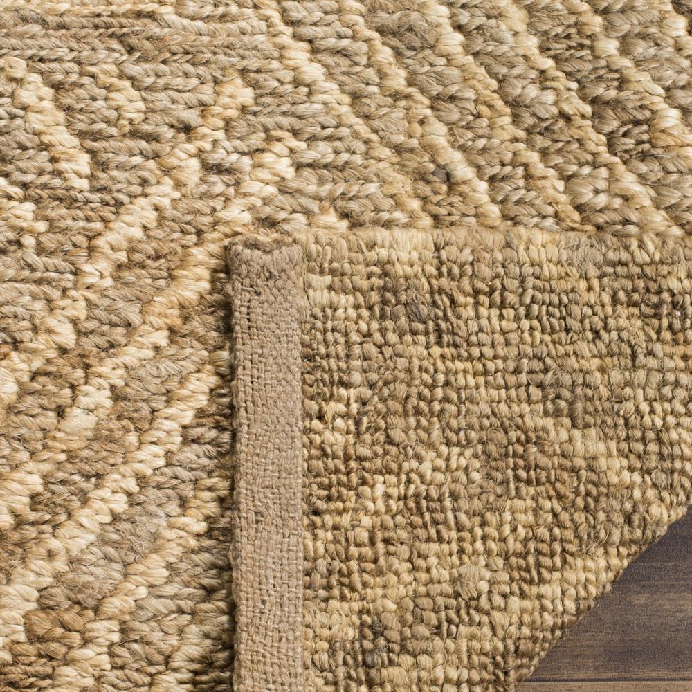 Hand-Knotted Ivory Geometric Jute Area Rug, 5' x 8'
