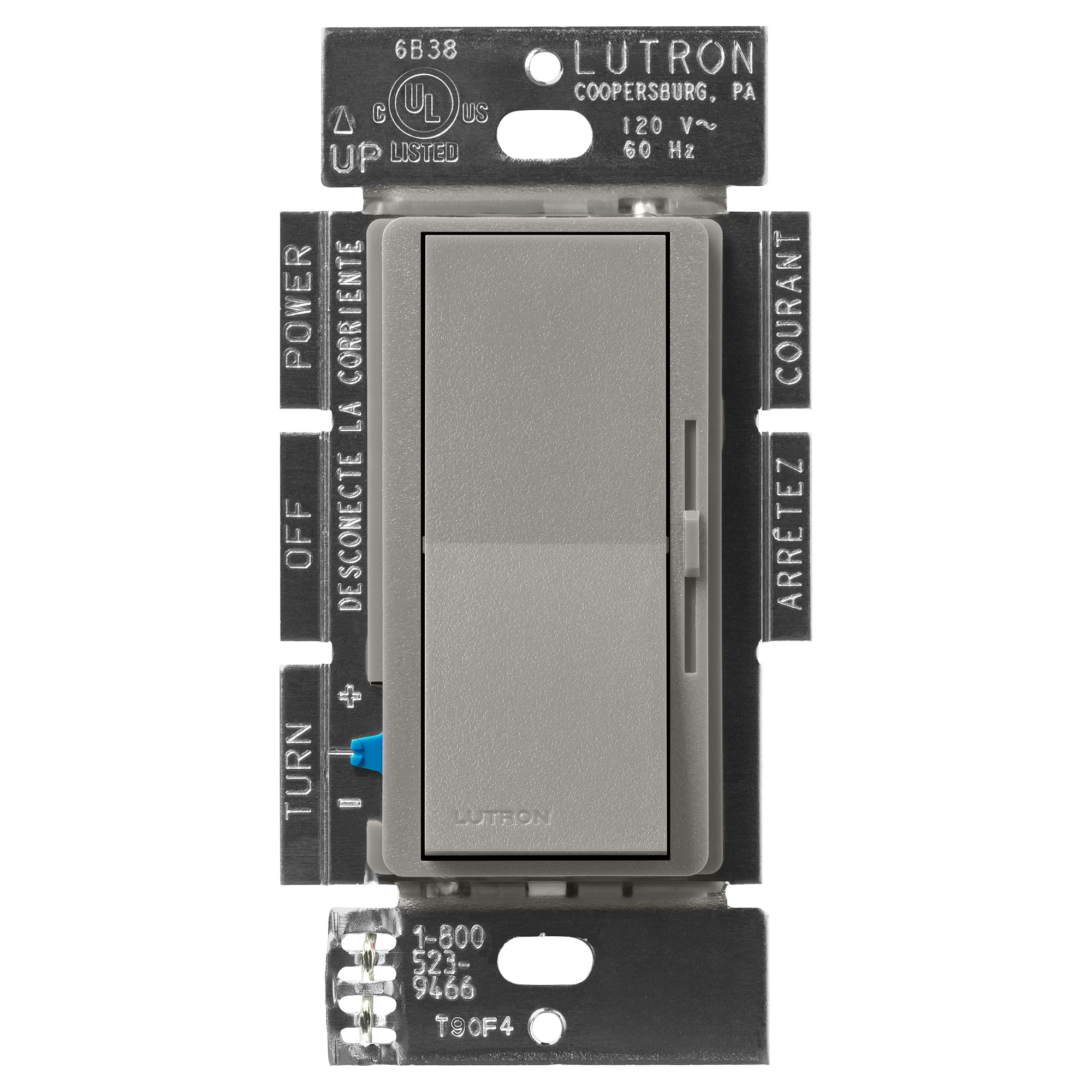 Lutron DVSCLV-600P-CS Diva Single-pole MLV Rocker Light dimmer Cobblestone