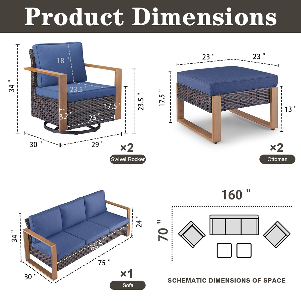 Rilyson FS126130136-1 Patio-Conversation-Sets - View #2